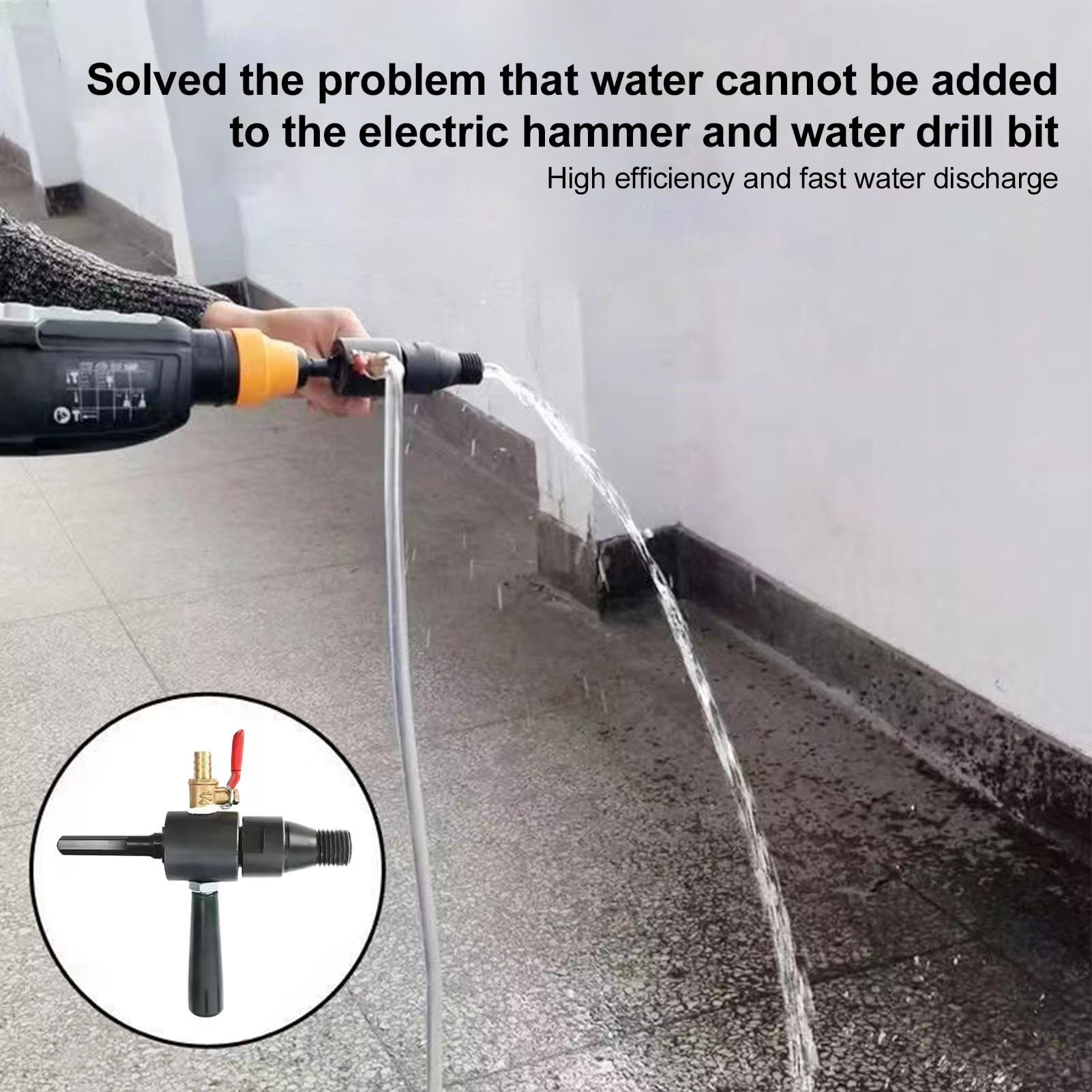 Wasserbohrer Spiralbohrwerkzeug für elektrische Bohrmaschine, Adapter für