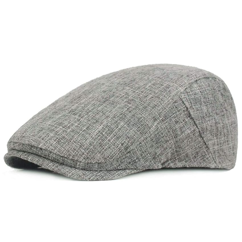 Immagine del prodotto KeepSa Berretto piatto da uomo in canapa pura Gatsby Ivy Irish Hat Newsboy Berretto, #K37 - Grigio Scuro, Taglia unica