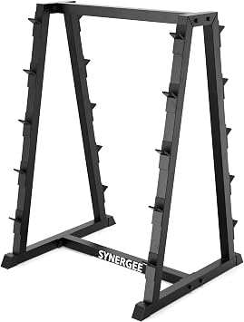 Synergee Fixed Barbell Rack Storage for Straight and Curl Bars