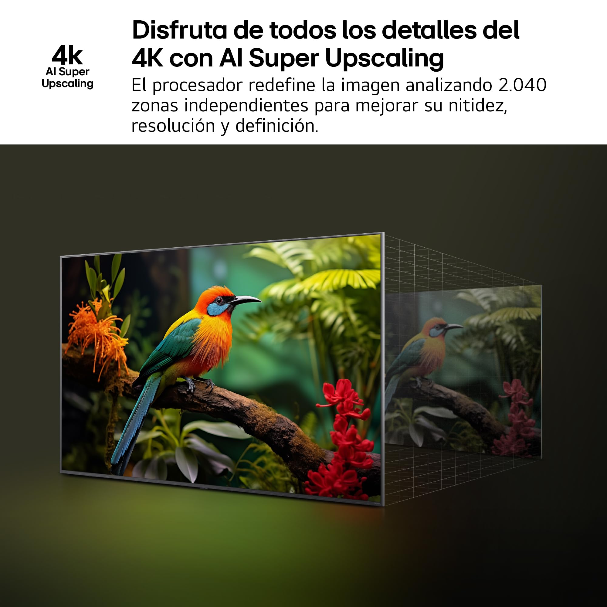 LG 43UA73006LA - TV 43", UHD 4K, WebOS 25, Ultimate IA, HDR10 Pro, Super Upscaling, Dolby Digital Plus, Google Assistant, Negro
