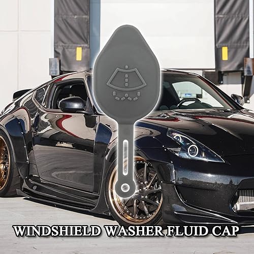 Miniatura 5 de Tapa de botella de depósito de líquido para limpiaparabrisas 28913JK60A compatible con Infiniti G37 Q60 Nissan 350Z 370Z