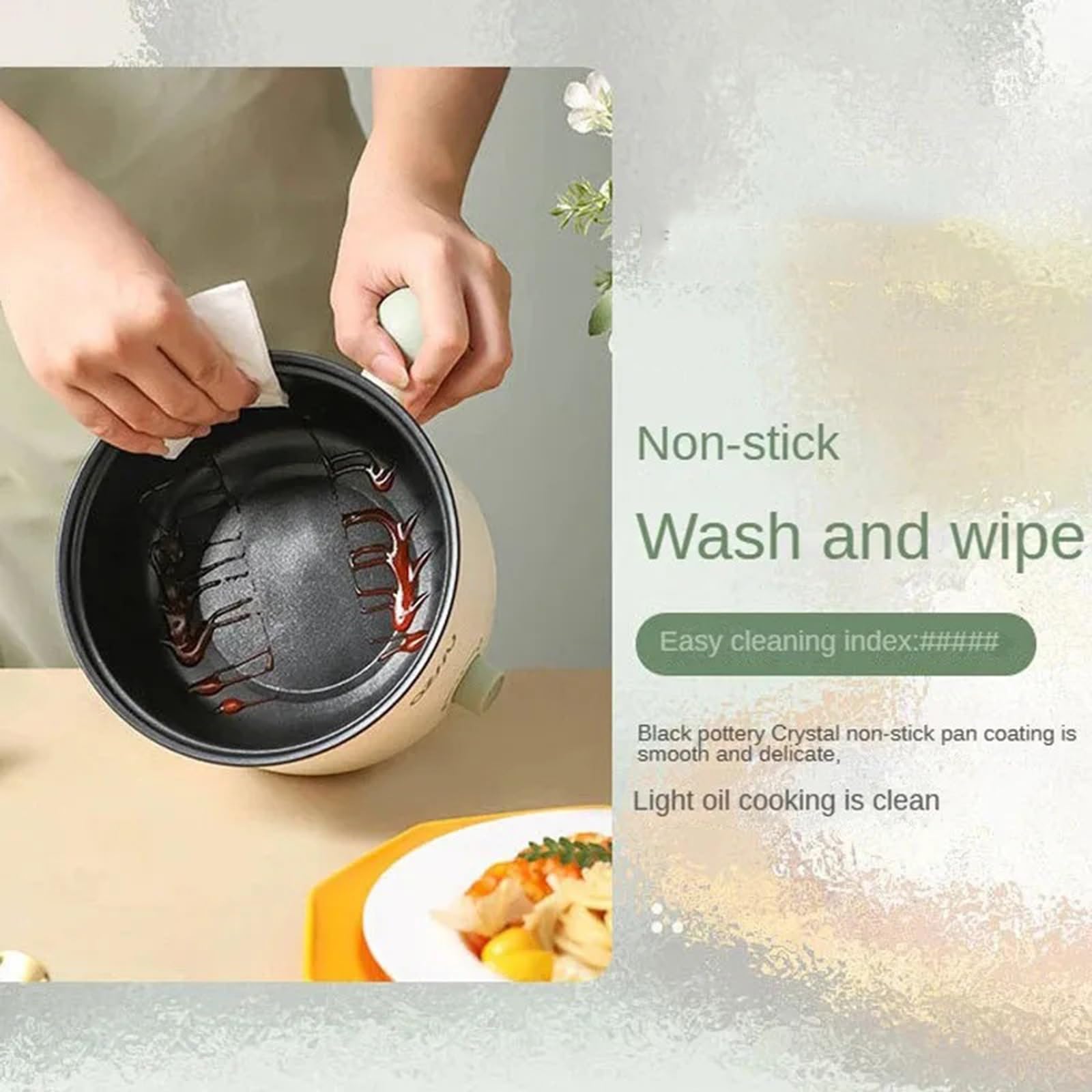 Elektryczne urządzenie wielofunkcyjne przenośne urządzenia do gotowania ryżu Hotpot rondel gulasz patelnia grzewcza Ramen garnek na makaron do urządzeń domowych i kuchennych