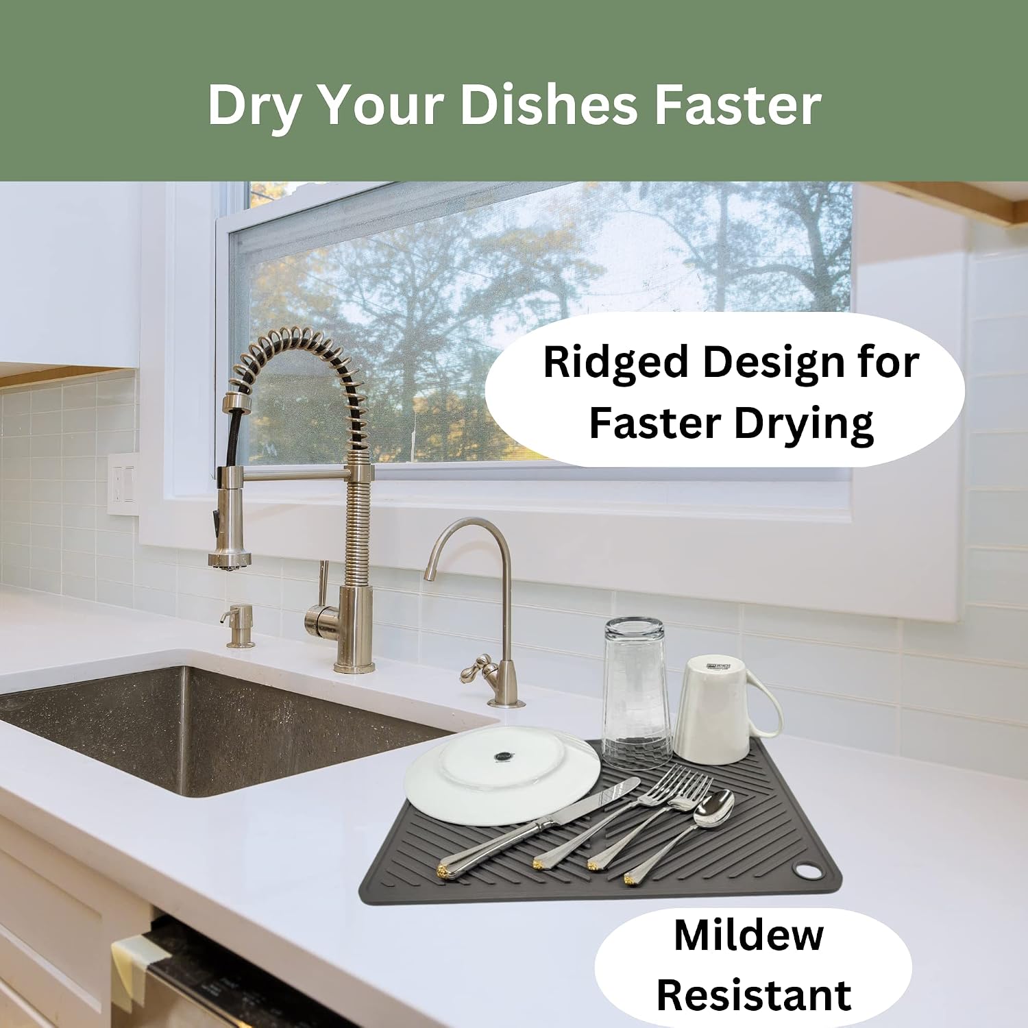 2 Silicone Kitchen Utility Mats, Heat Resistant, Multipurpose, Food Grade