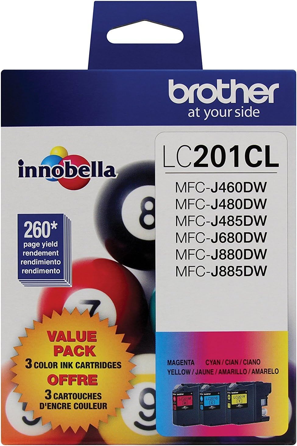 Brother LC2013PKS - C/M/Y - 3 Pack Ink … (LC2013BK/C/M/Y (All Colors))