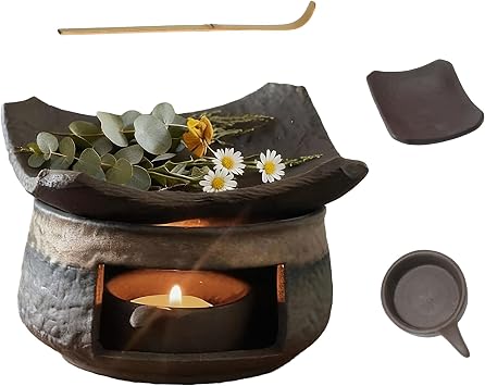 Aromatherapy Ceramic Burner Set with Tealight Holder