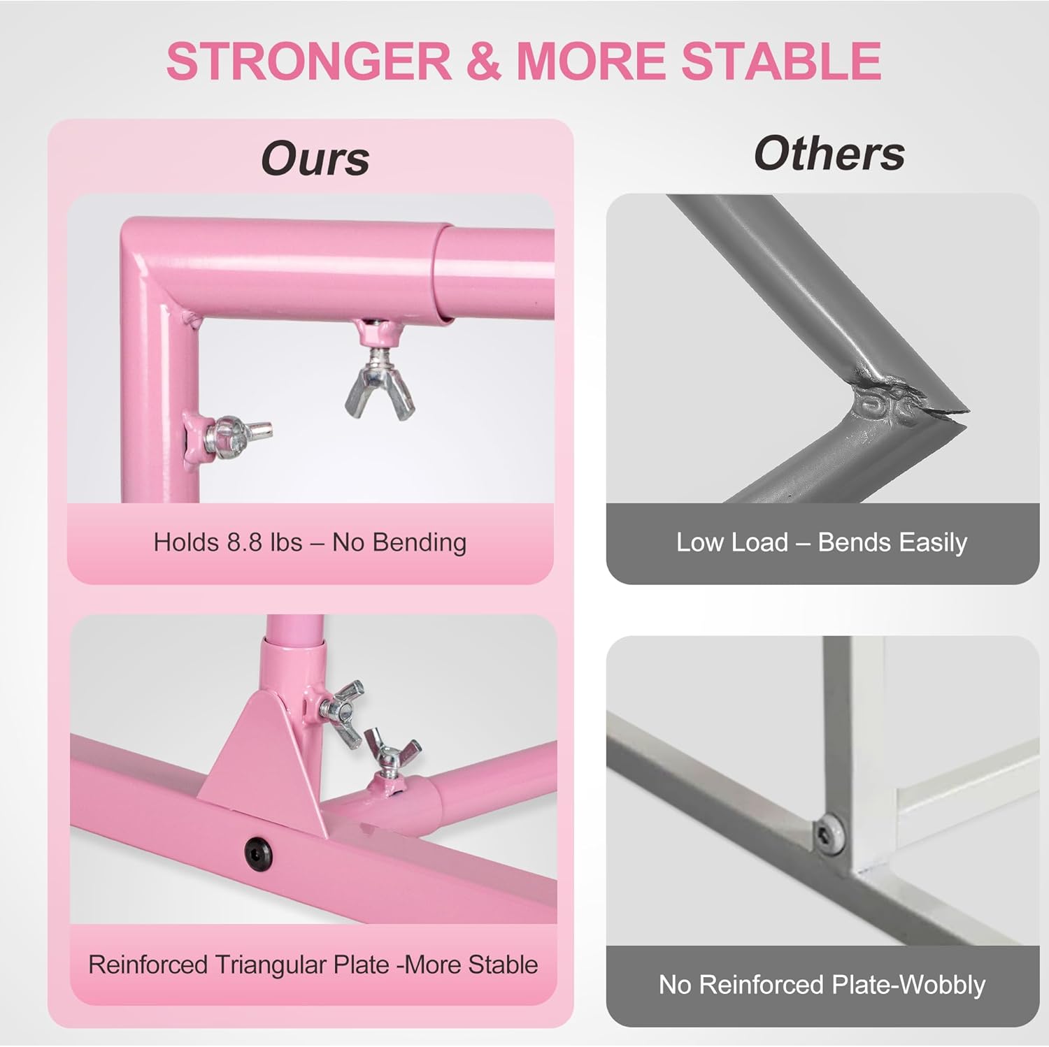 Walensee 7.9FTx6.6FT Pink Wedding Arch Backdrop Stand, Adjustable Square Metal Arch Frame for Ceremony Party Birthday Baby Shower Bridal AnniversaryGarden Balloon Photo Decoration