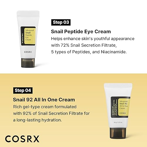 Miniatura 5 de COSRX All About Snail Mucin - Juego de cuidado de la piel coreano, mini artículos esenciales de viaje, juego de regalo de tamaño de viaje con lavado