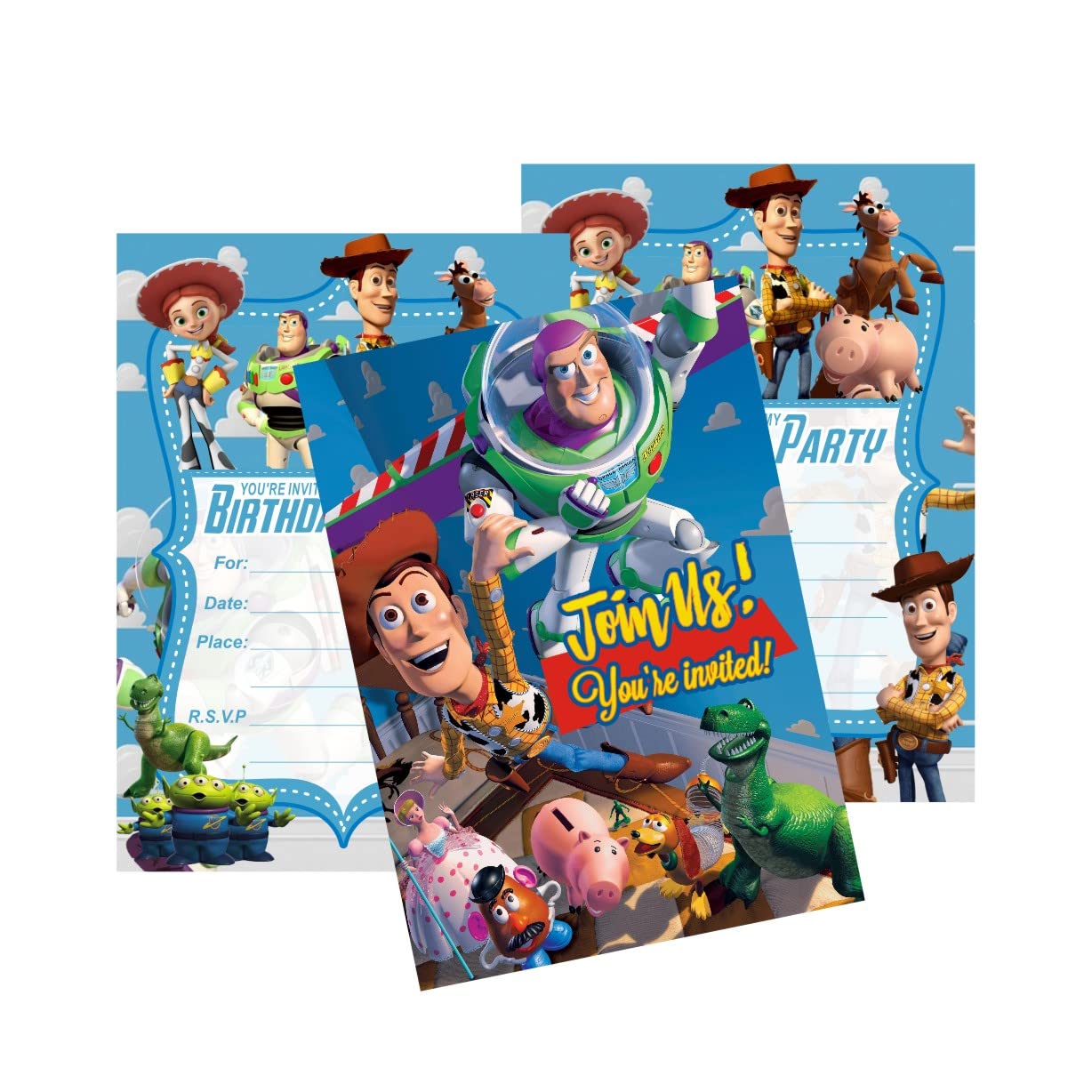 Liphontcta 24pcs Kids Birthday Invitations, Kids Party Invitations Garden Sculpture Outdoor Decoration