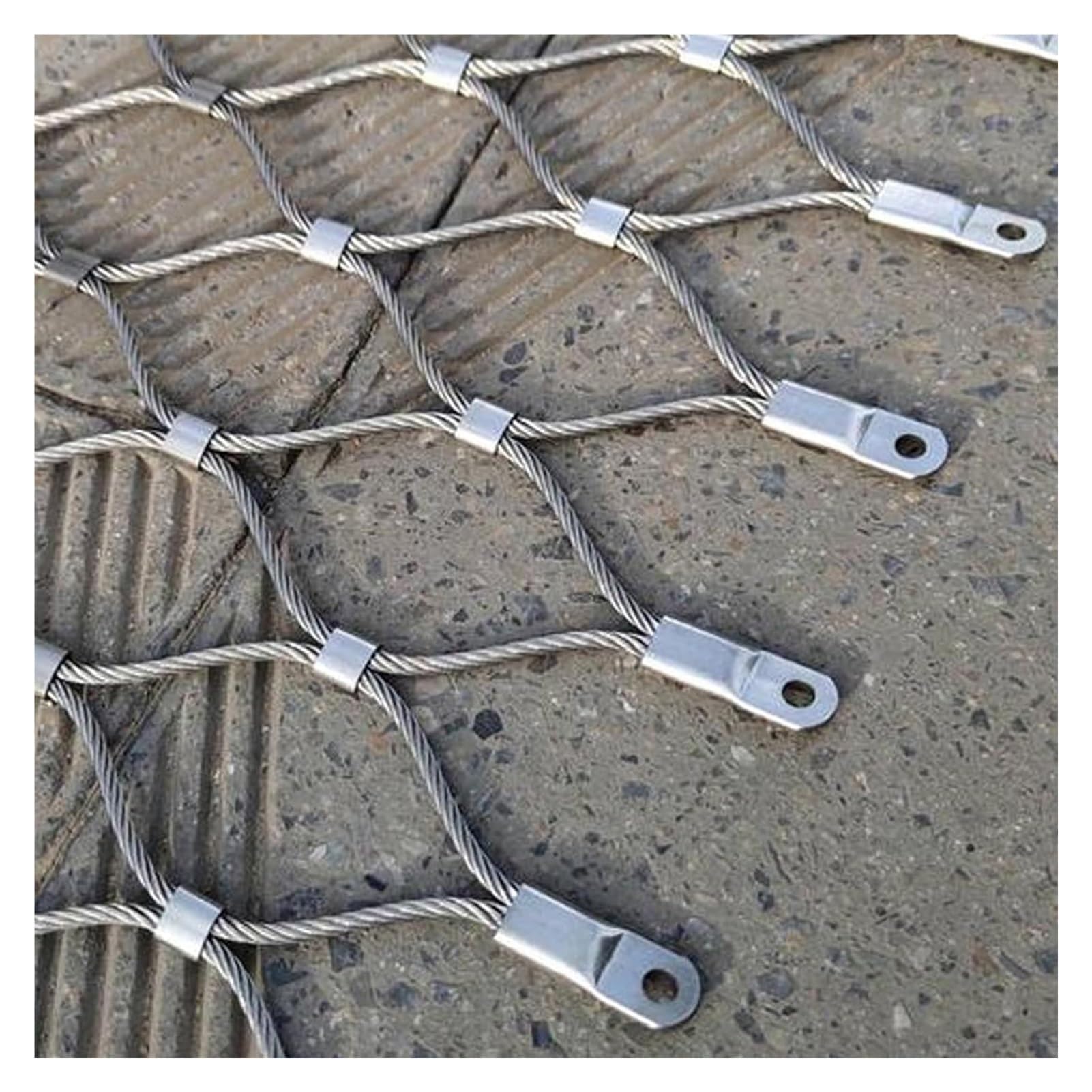 304 Malla de Cuerda de Acero Inoxidable, Malla Protector Acero | Protección de Seguridad para Balcones para Jardín, Casa, Balcón, Escalera; Alta Resistencia Tracción(2x6m)