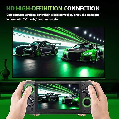 Miniatura 6 de GRABOTE Consola de juegos portátil retro RG50XX mejorada con pantalla de 5.0 pulgadas, tarjeta 64G TF, soporte de consola de juegos retro portátil