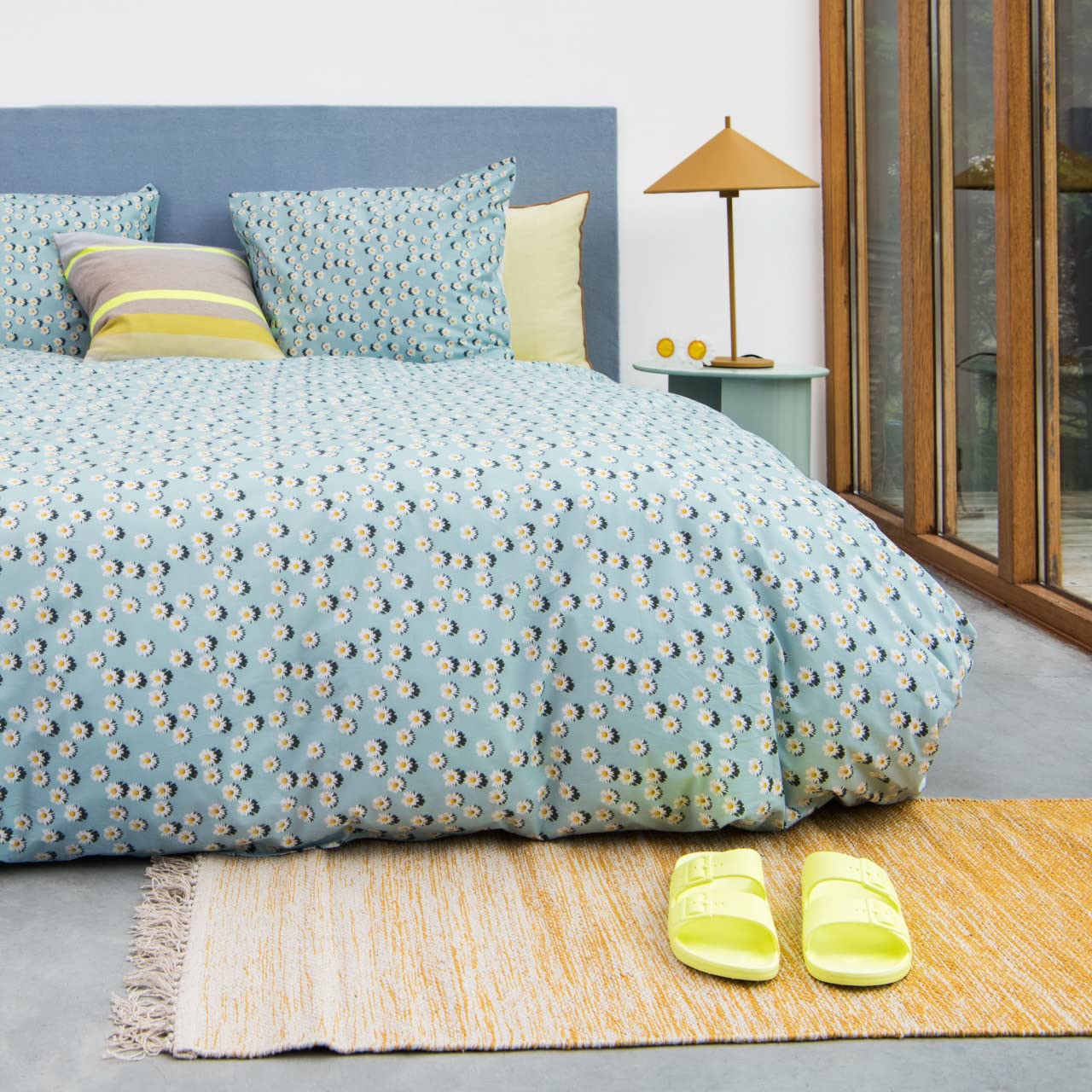 SnurkChildren's bed linen set, daisy dawn bed linen, 135 x 200 cm, including 1 pillowcase 80 x 80 cm, made from 100% organic cotton