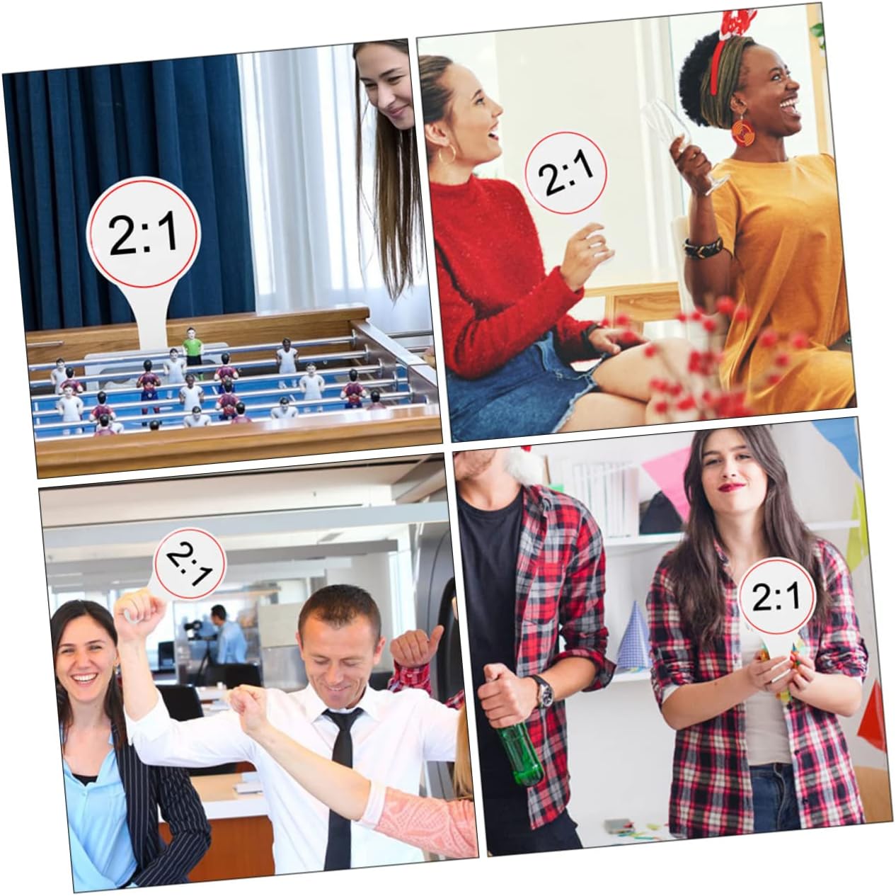 3pcs Multi-Function Scoring Board Hand Board Dry Erase Paddle Voting Paddle for Boys and Girls