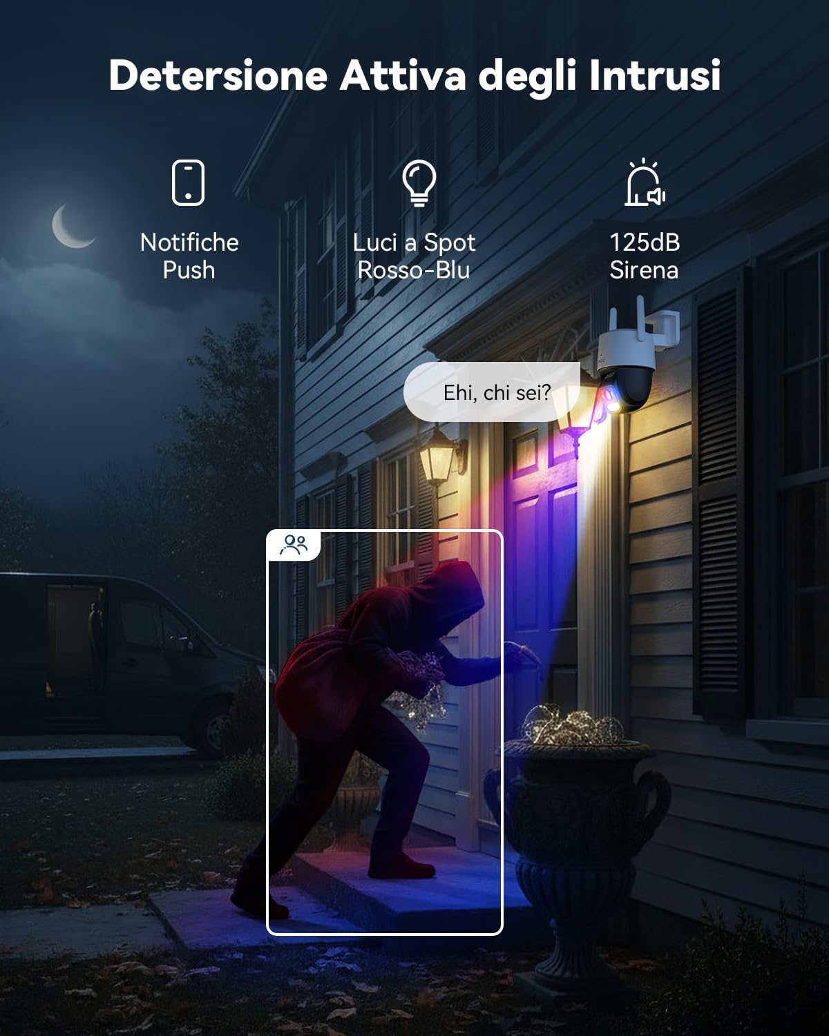 Imou 3K PoE Telecamera Wi-Fi Esterno, Telecamera Esterna, Modalità Privata | 2,4/5G, Visione Notturna a Colori, Rilevamento Uomo/Veicolo, Allarme con Sirena/Faretto, Audio Bidirezionale,Modalità Privata
