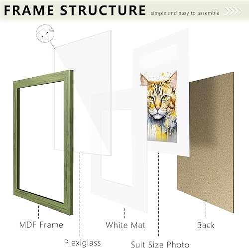 Miniatura 86 de Picrit - Juego de 12 portarretratos de 5 x 7 pulgadas para colgar en la pared o exhibir sobre una mesa, para fotos de 4 x 6 con paspartú o 5 x 7