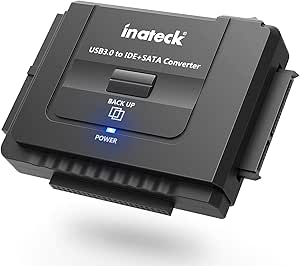 Inateck Docking station universale con interruttore di alimentazione, con convertitore da IDE/SATA a USB 3.0, SATA HDD 2,5" e 3,5” &amp; Dischi IDE HDD, Supporta CD/DVD, compatibile con Windows XP/Vista/7/8/ Mac OS 10.X