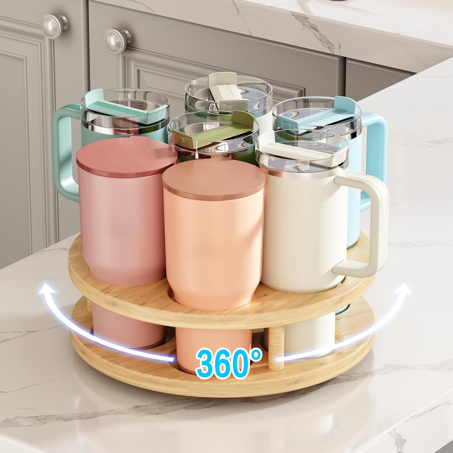 VOLDRA Water Bottle Organizer for Stanley Cup, Rotatable