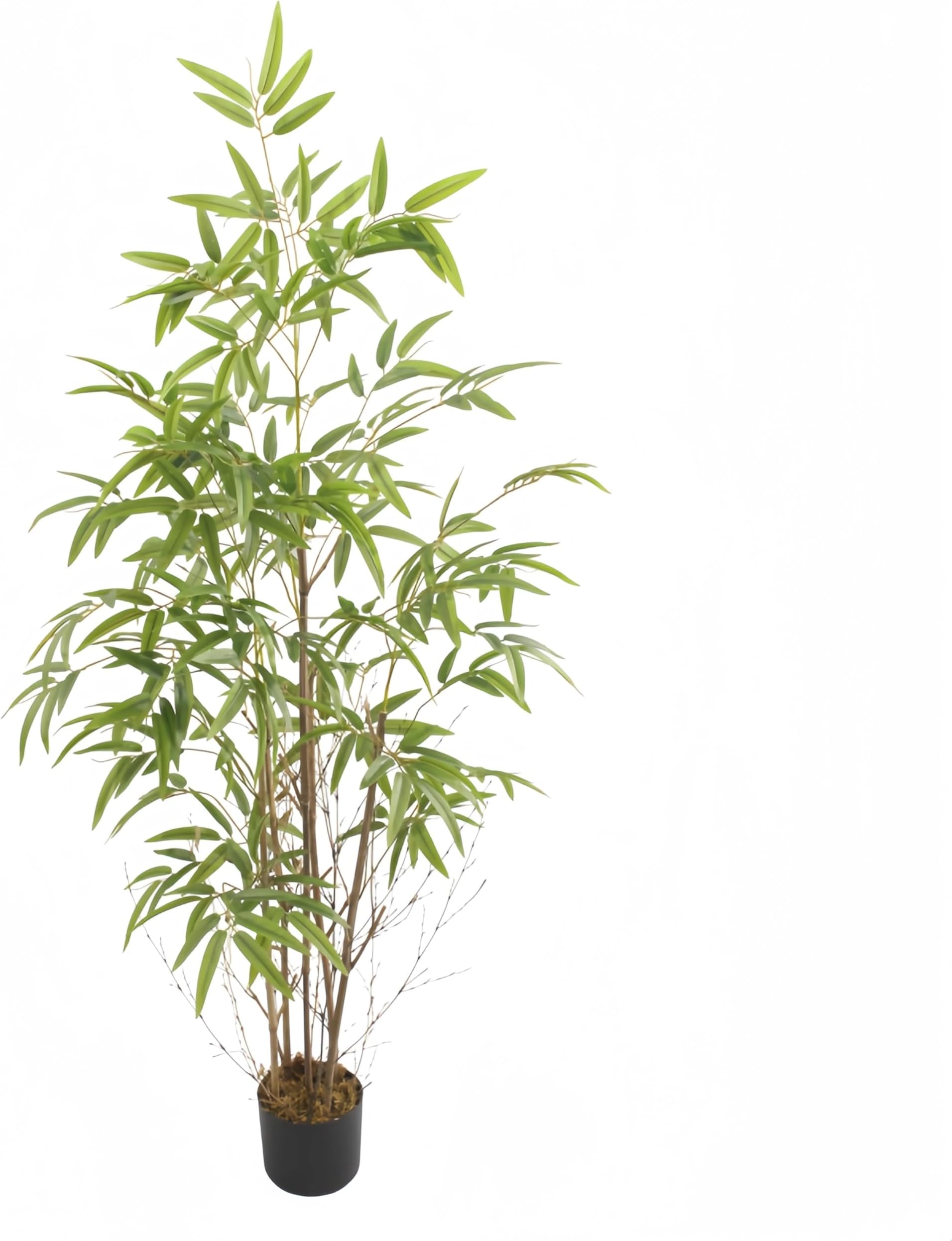 ESSENTIALS 360® Artificial Bamboo Tree Realistic Plants 150cm Fake Decorative Trees Faux Potted Modern Tree with Lifelike Bamboo Leaves and Branches in Pot for Home Office