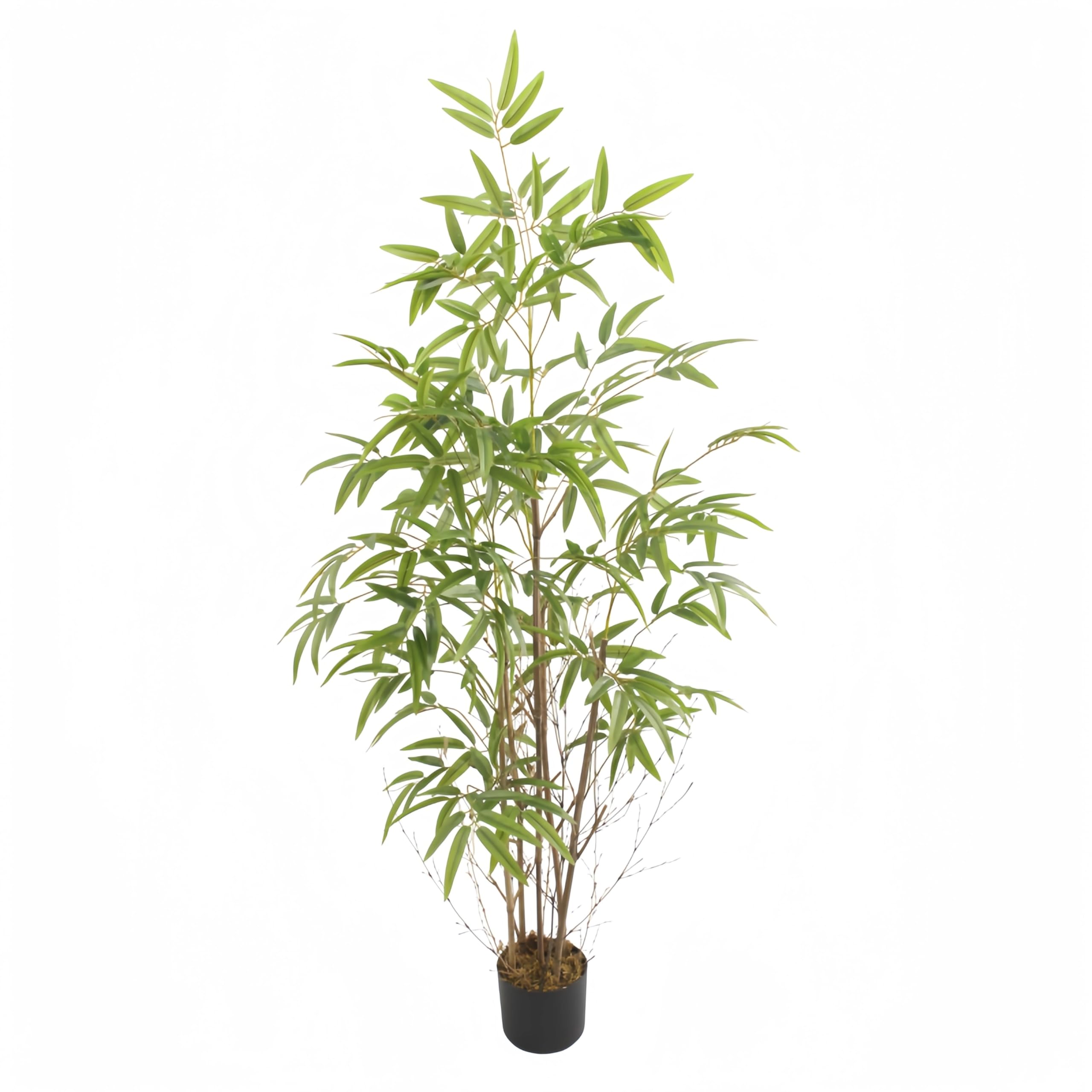 ESSENTIALS 360® Artificial Bamboo Tree Realistic Plants 150cm Fake Decorative Trees Faux Potted Modern Tree with Lifelike Bamboo Leaves and Branches in Pot for Home Office