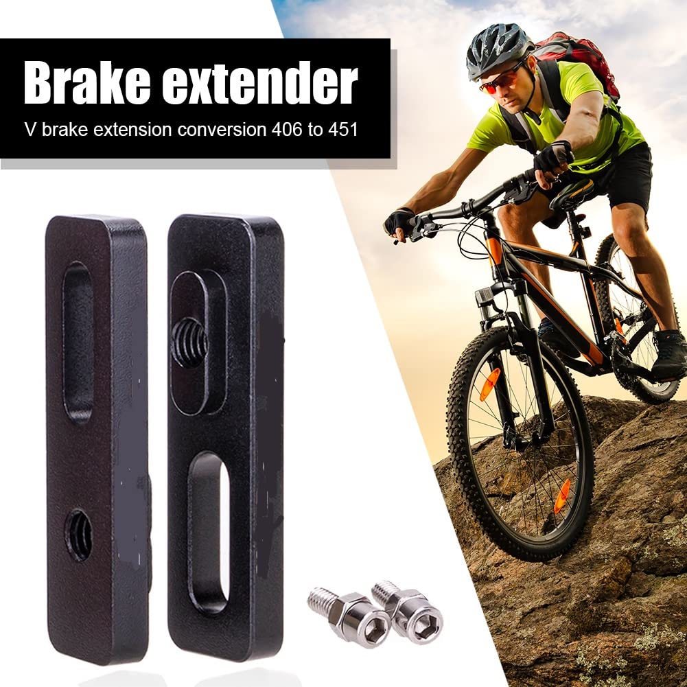 Adapter Konwersyjny, Przedłużka Hamulca V Rowerowego, Przedłużka Hamulca V Rowerowego ze Stopu Aluminium 406 do 451/14 do 16 cali Adapter Konwersyjny Czarny
