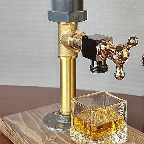 Dispensador de licor de madera para bar casero, dispensador de vino de whisky con forma de grifo, accesorios de bar, regalos de whisky para hombres,