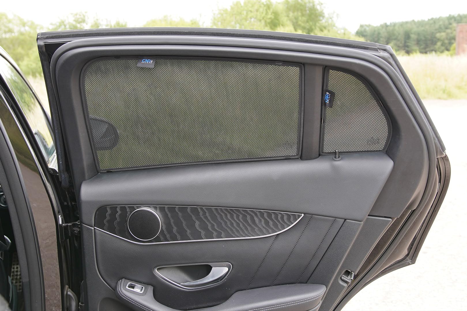 CAR SHADES zestaw (drzwi tylnych) kompatybilny z Mercedes GLC Coupe (C253) 2016-2023 (4-częściowy), czarny
