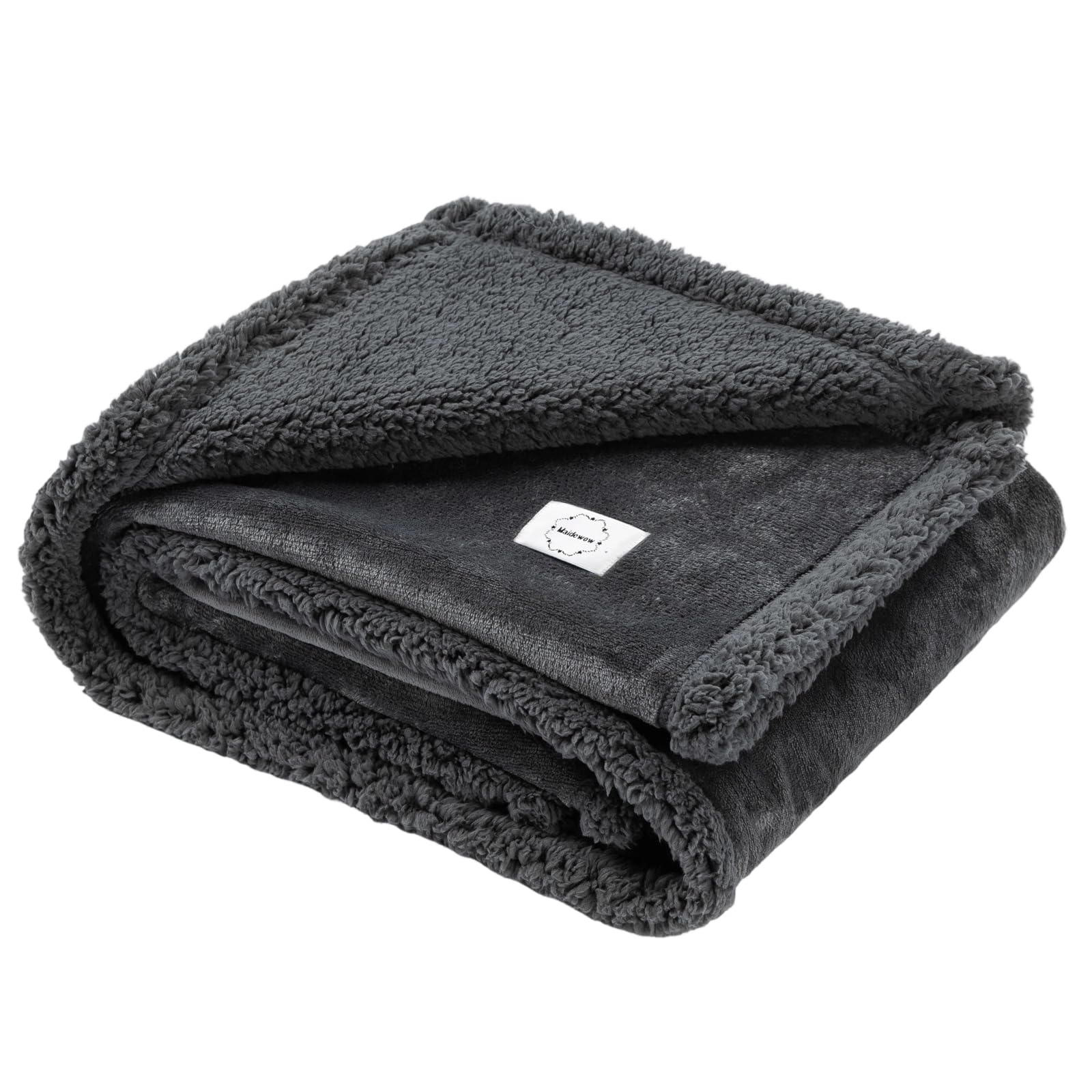 Waterproof Dog Blanket Reversible Pet Blankets for Bed Couch Covers Puppy Blankets Leakproof Sofa Couch Cover Cat for Warm Fluffy Washable Gray Mat-S-40x28in