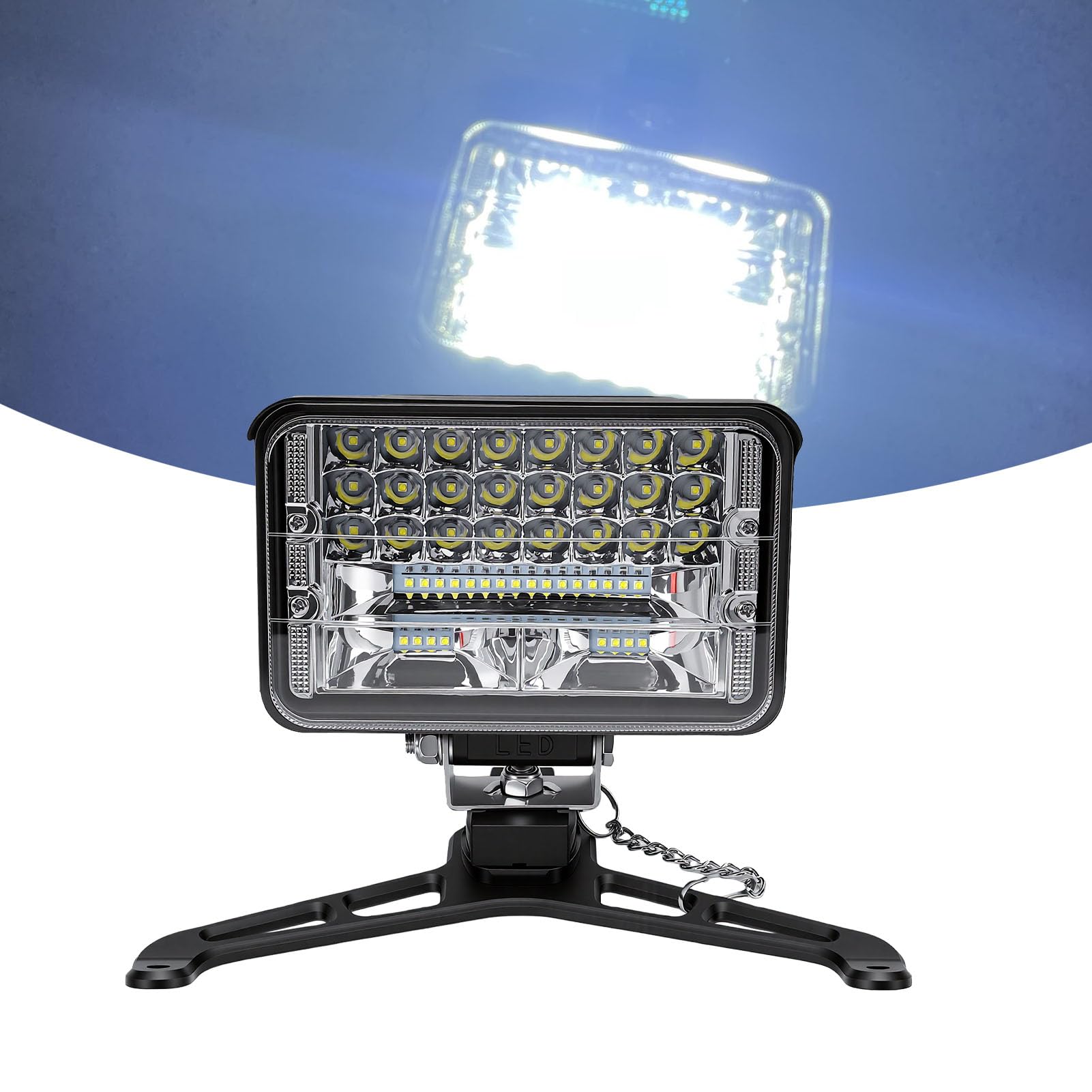 Faro de Búsqueda LED de Barco 3600lm para Propietarios Sea Navegación Nocturna Ilumina 100M Superficie Acuática para Identificación Obstáculos Cubre 50㎡ áRea Muelle