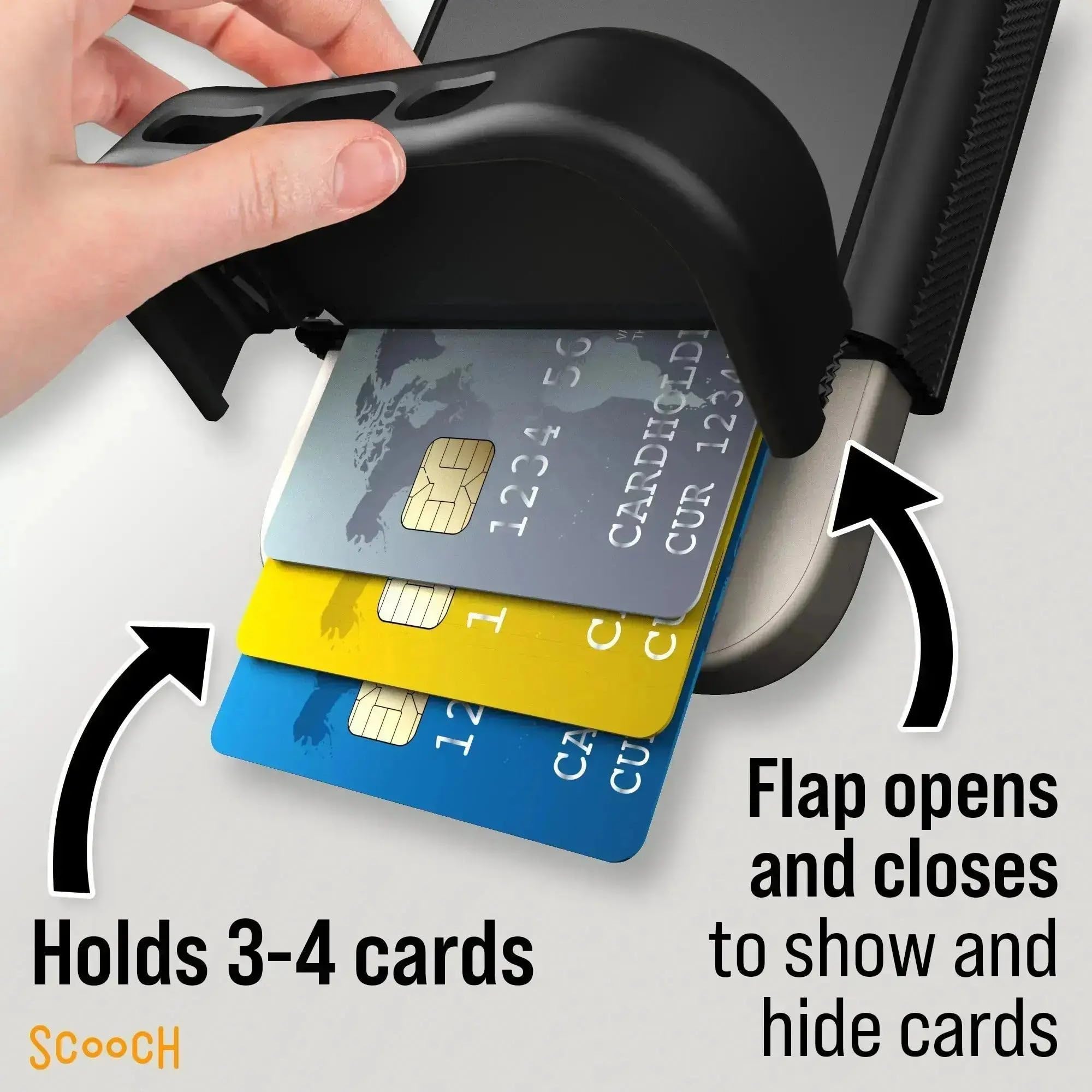 Scooch Funda para iPhone 17 con tarjetero, funda tipo cartera con ranura oculta para tarjetas y protección RFID, capacidad para 3 a 4 tarjetas, protección contra caídas de 10 pies, flores secas
