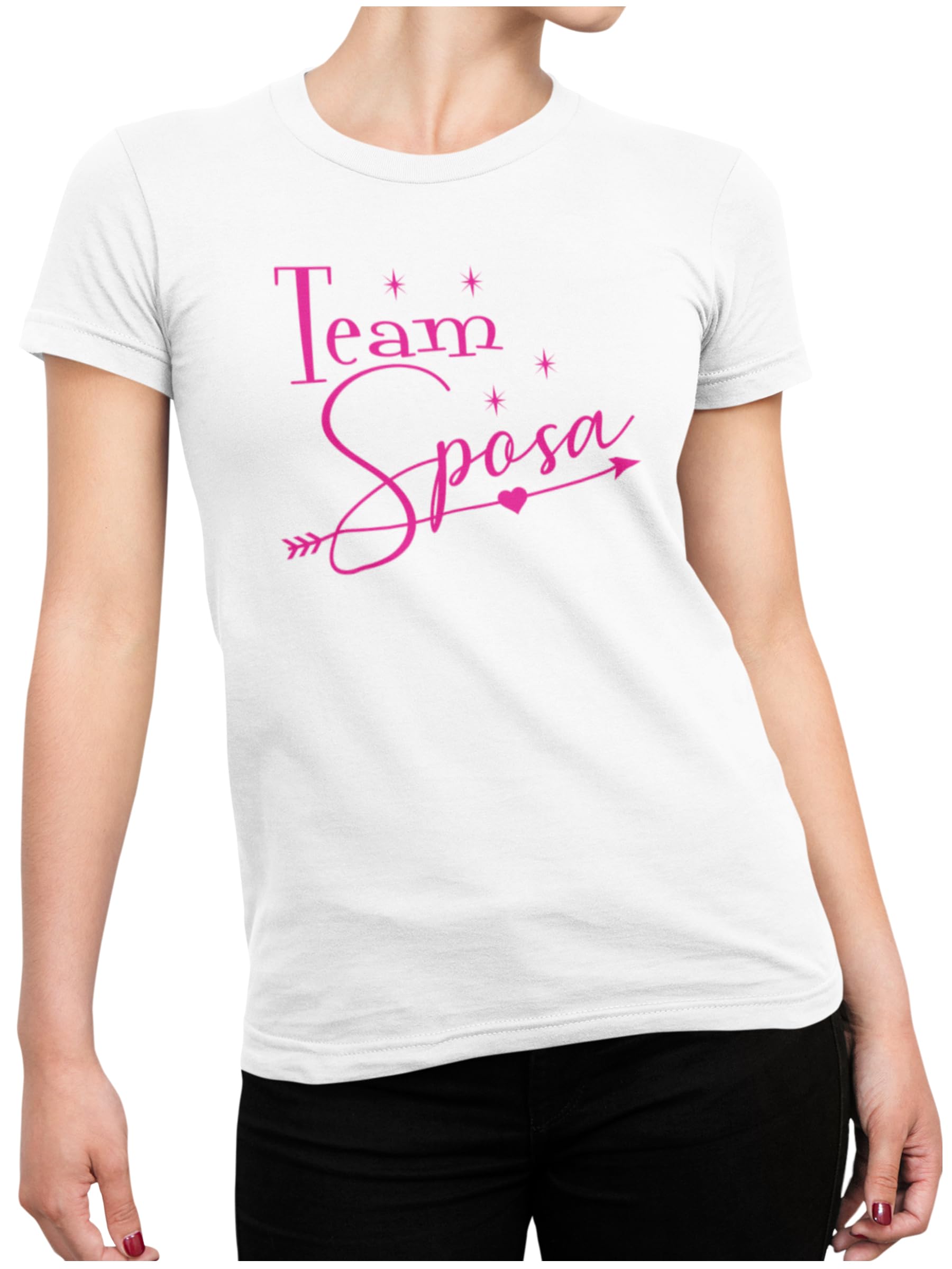 STAMPATEK Maglietta Addio Al Nubilato "Servizio Sicurezza Sposa" - T-Shirt Divertente Per Amiche Della Sposa - Idea Regalo Matrimonio - MOD. ST40