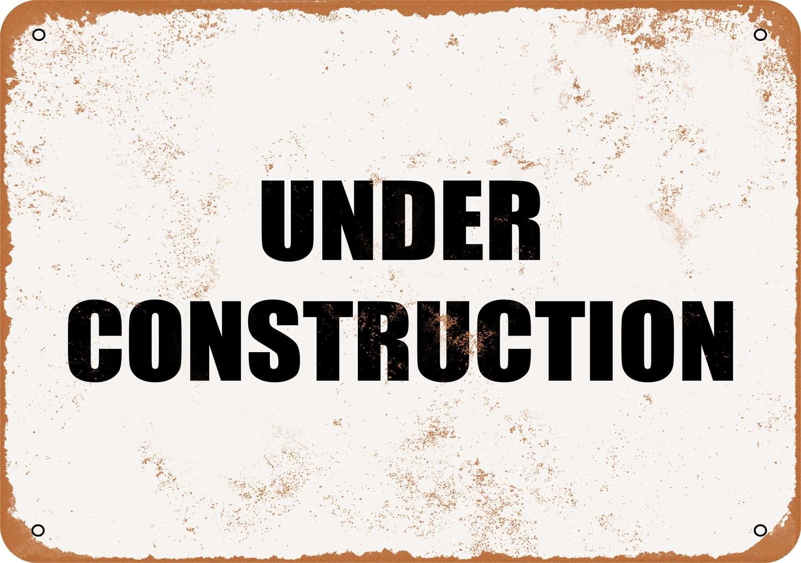 Miaomansenstore Metal Sign - Under Construction - Vintage Look Home Decor