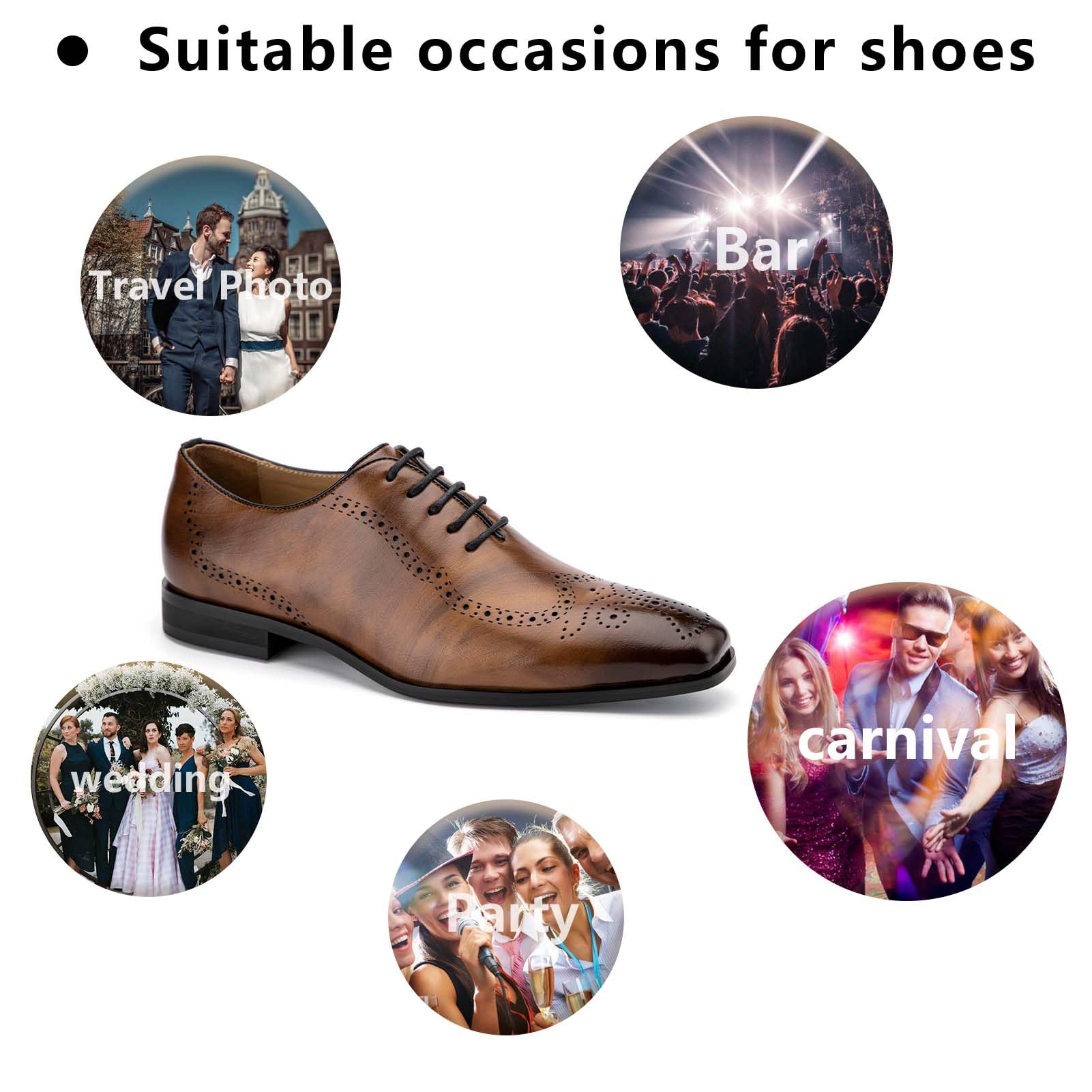 MEIJIANA Homme Oxfords Chaussure Homme Ville Cuir Business Chaussures à Lacets ete Chaussure Homme Mariage