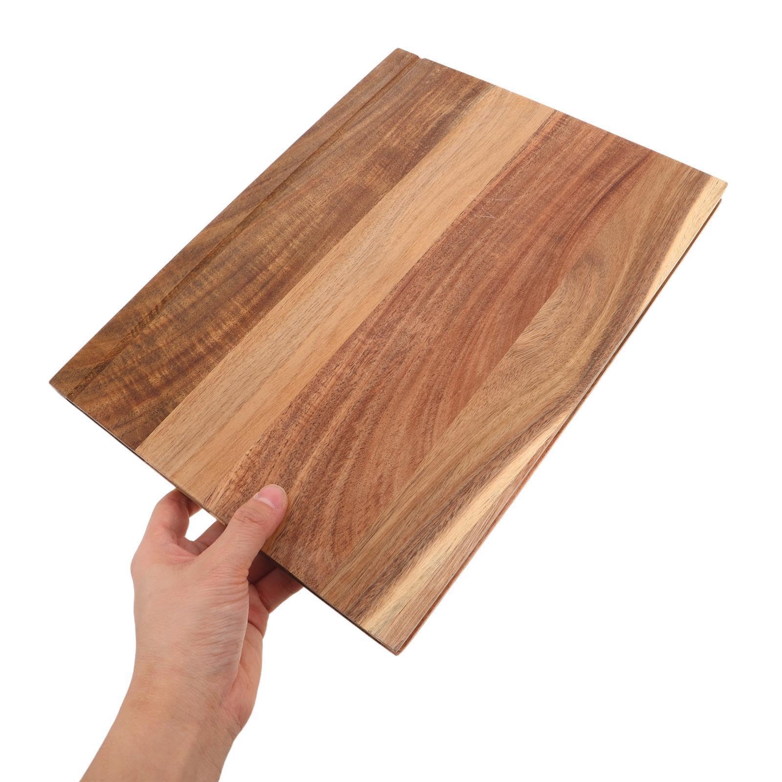 Didiseaon Tagliere a Forma di Libro in Legno Superficie Antiscivolo, Multiuso per Carne e Pasticceria, per Feste e Intrattenimento