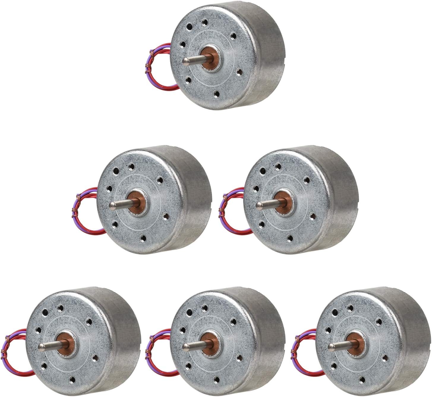Topoox 6 Pack DC 3V 1730RPM Mini Electric Motor for DIY Toys Wind Turbine Generator