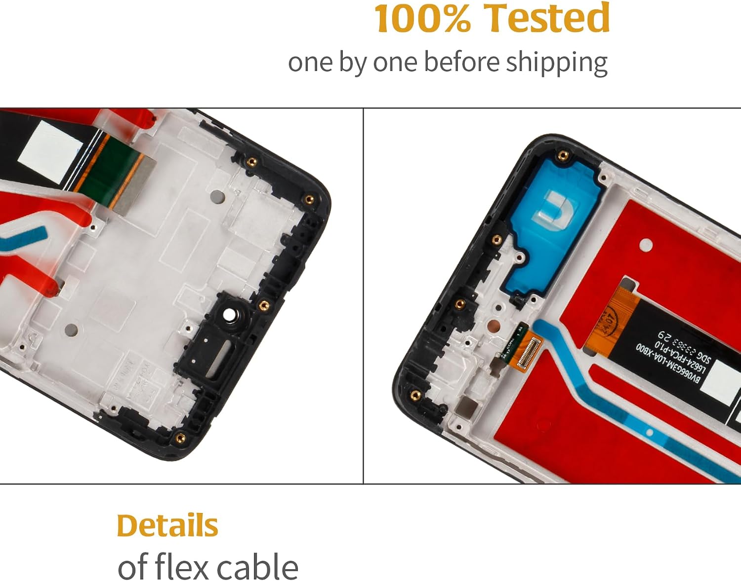 for Motorola Moto G 5G 2024 6.6" Screen Replacement with Frame LCD Display XT2417-1 XT2417 Touch Digitizer Screen Assembly with Repair Tools
