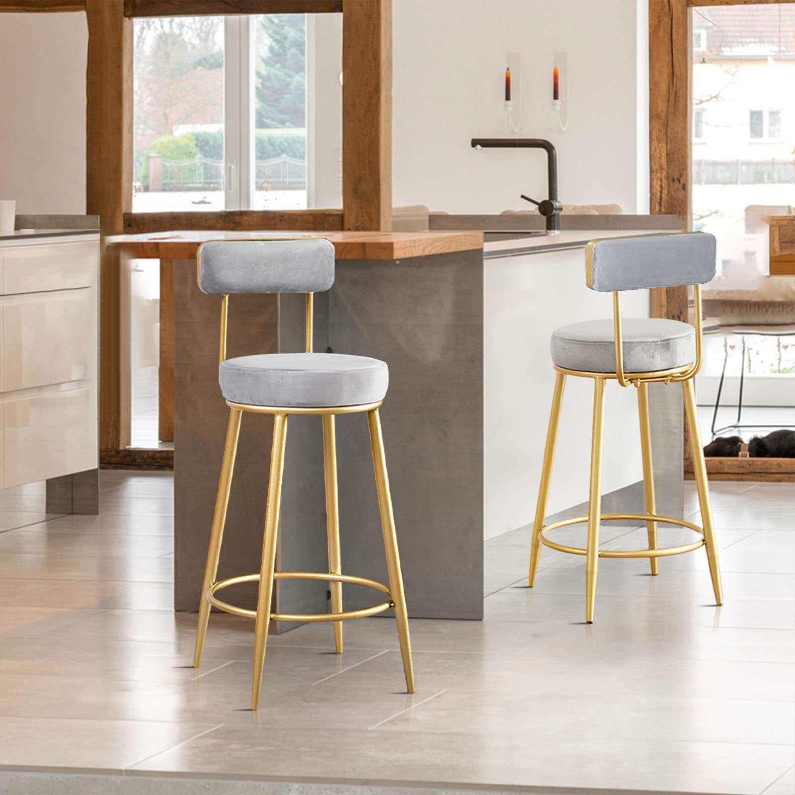 Sgabello Velluto Sgabelli Brico Casa Sgabello Cucina Con Schienale Chairus Set