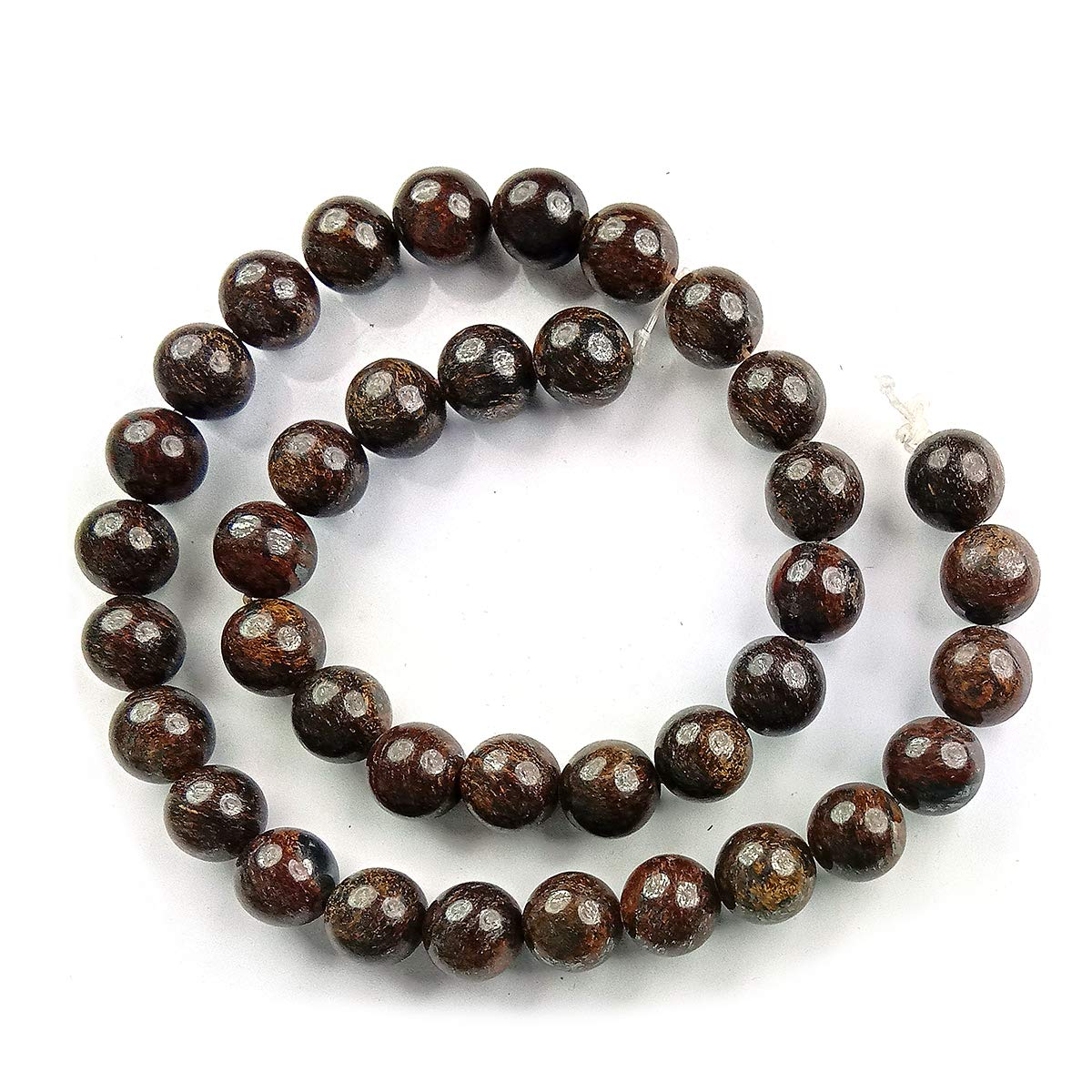 Reiki Crystal Products Natural Bronzite Stone Loose Beads 10 mm Round