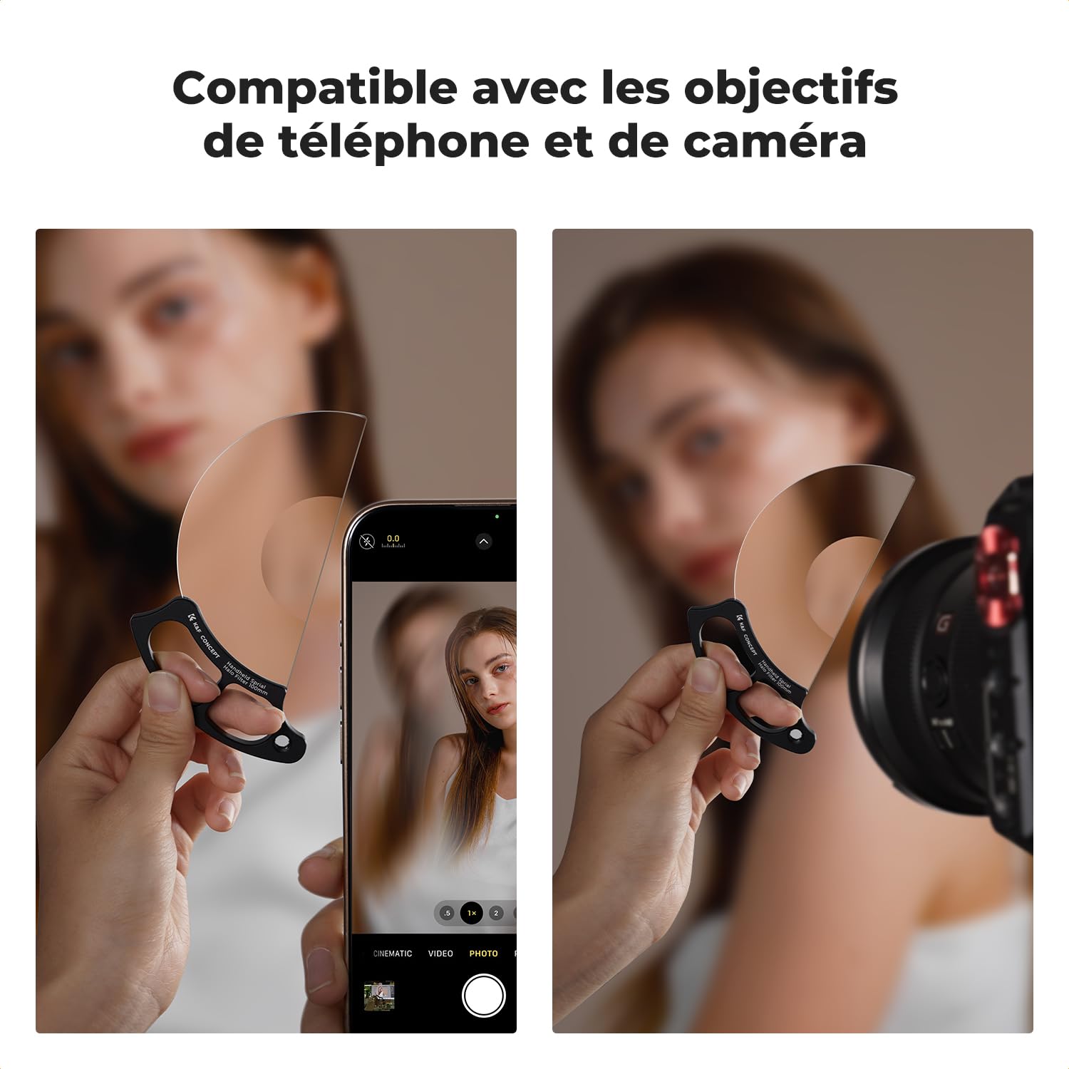 K&F CONCEPT 100mm Filtre de Tourbillon à Main avec Poignée Effet Spécial