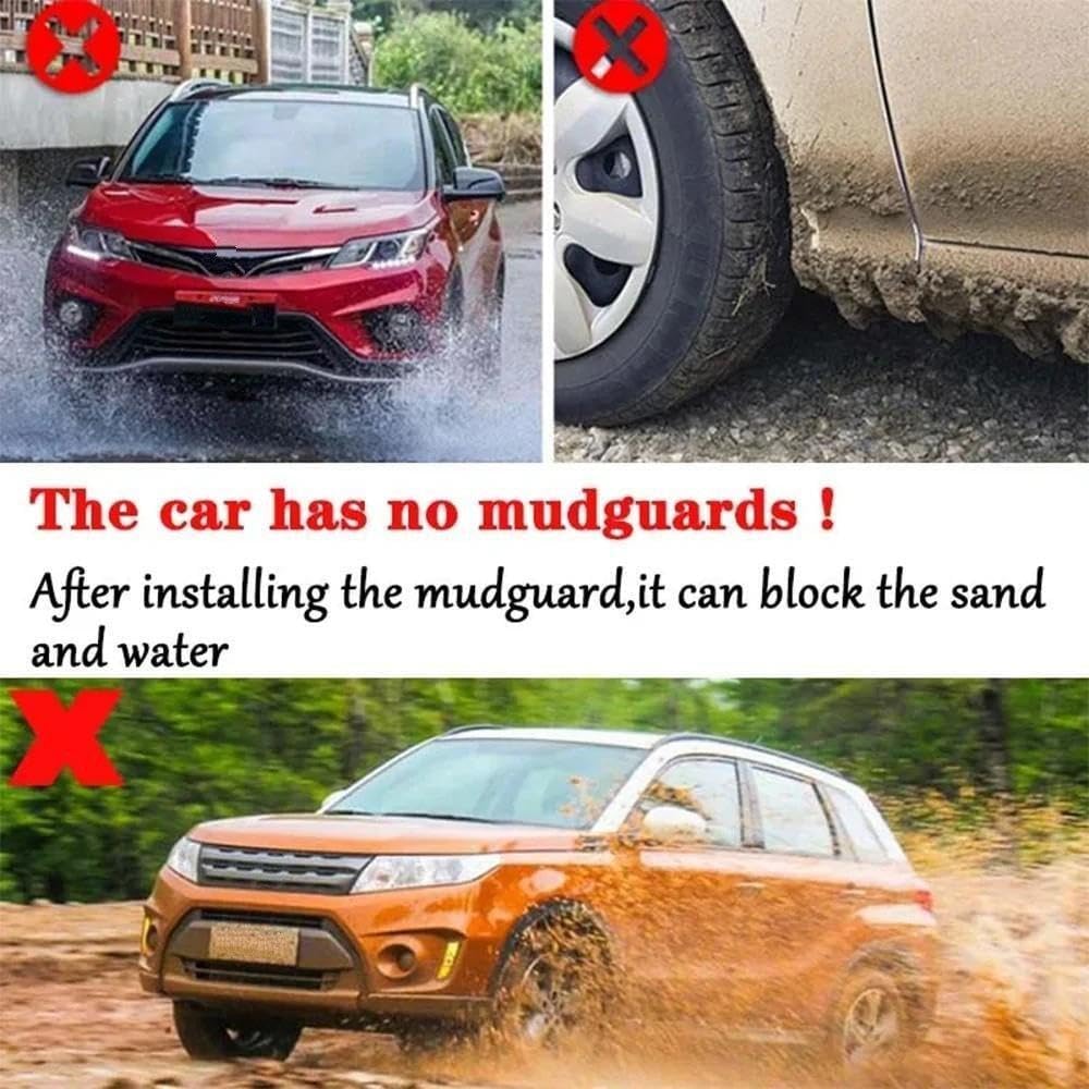 4pcs Front Rear Wheel Mudguards Mud Flap Guards Splash Mudflaps Car Accessories for Toyota Yaris Xp90 2005-2010 Wheel Protection