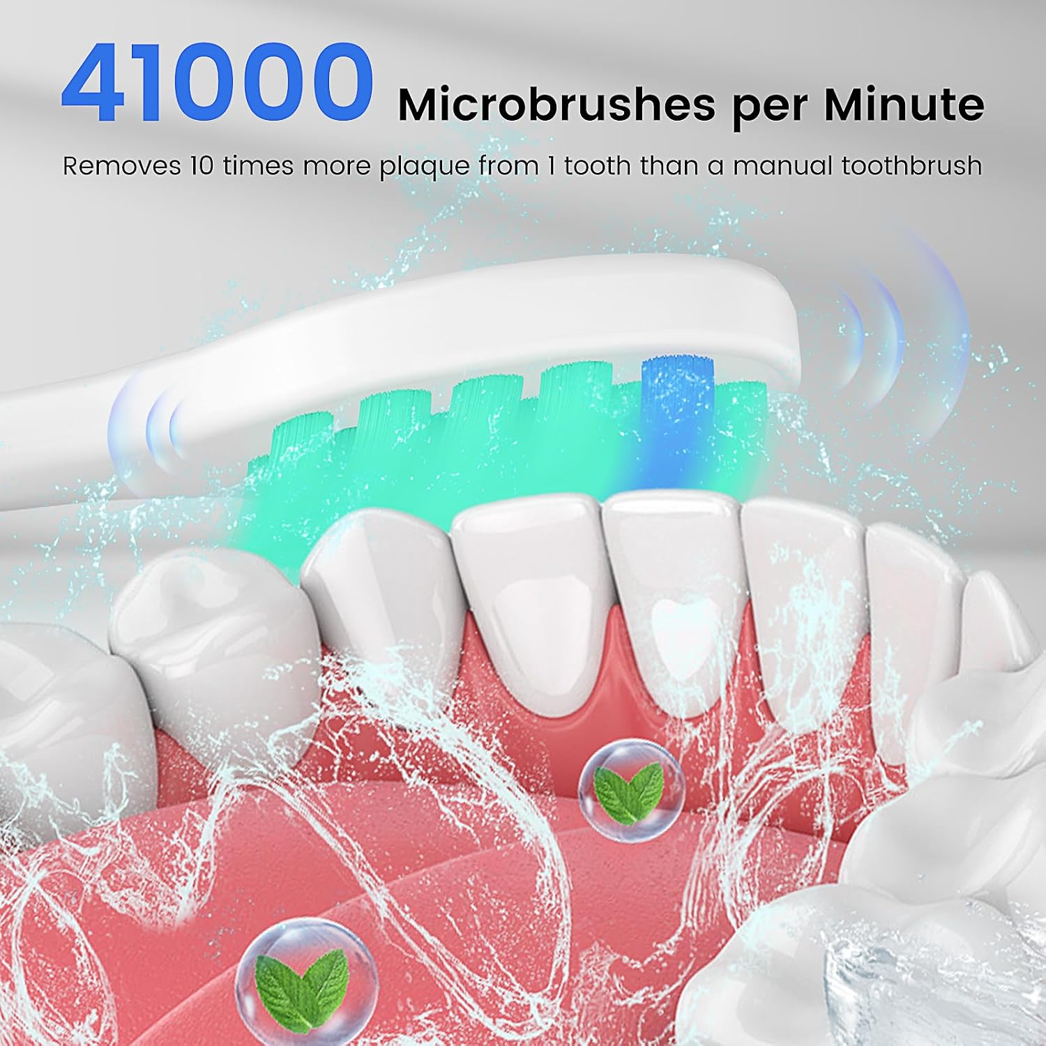 Phisco Sonic Toothbrush for Adults with 2 Brush Head, Portable Electric Toothbrush Equipped with Travel Case, 3 Intensity Levels & 5 Modes, IPX7 Waterproof, One Charge for 90 Days