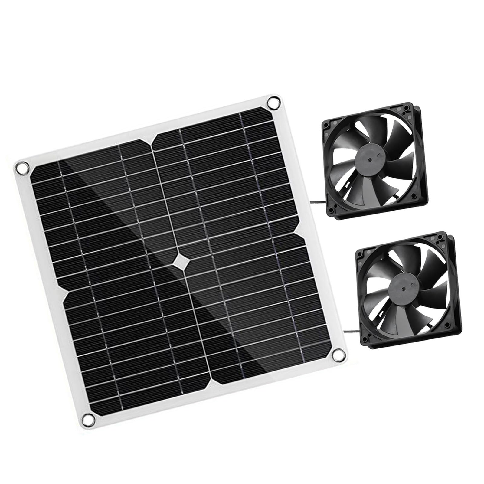 Mcaoal Add Duals Fanss Solar Panel Powered Air Extractors Cooling Ventilator 12W Professional Exhaust Fan Waterproof Exhaust Fan