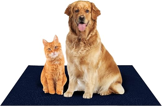 Amorite Waterproof Reusable Washable Pee Pads for Dogs (Medium, Dark Blue)
