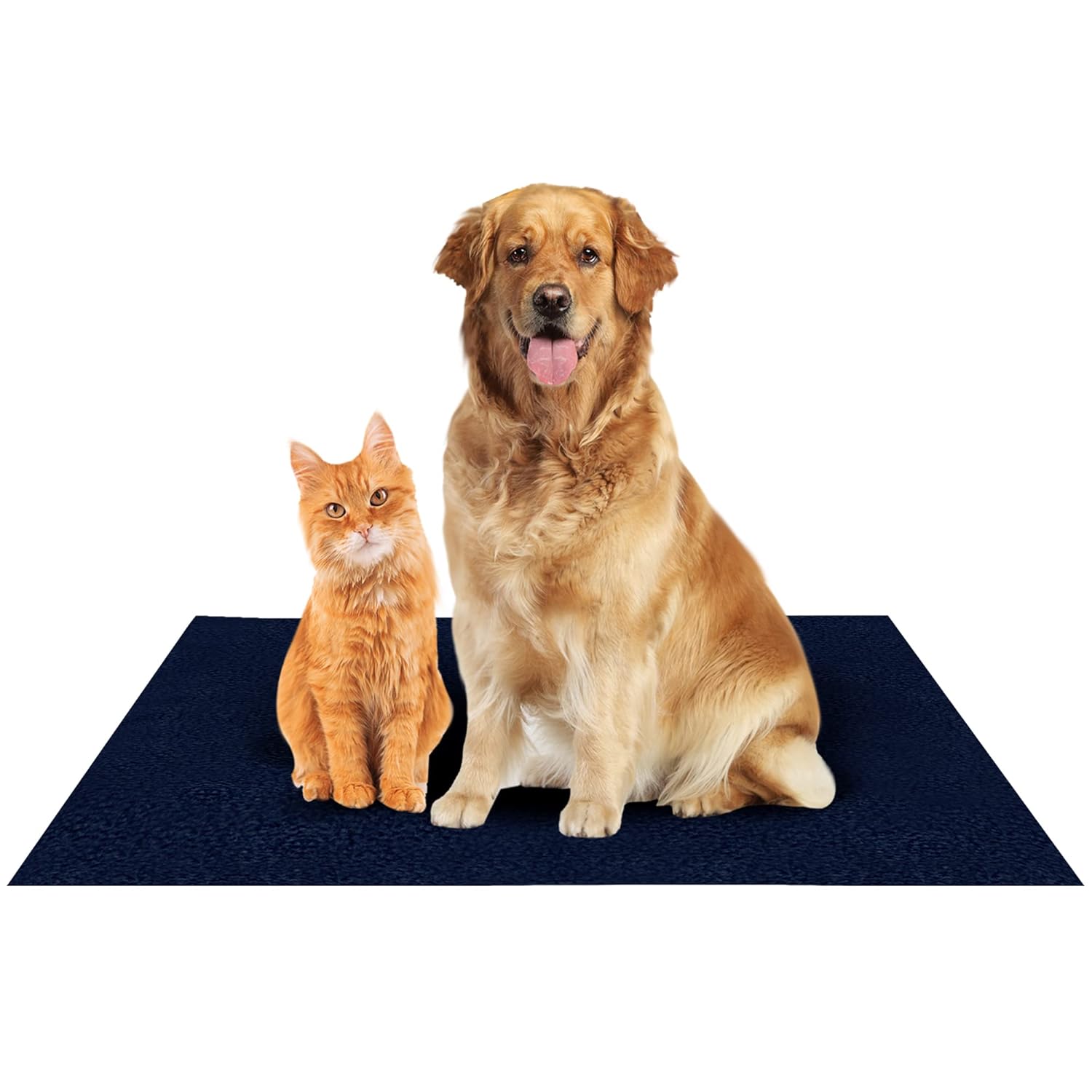 Waterproof Reusable Washable Pee Pads for Dogs (Medium, Dark Blue)