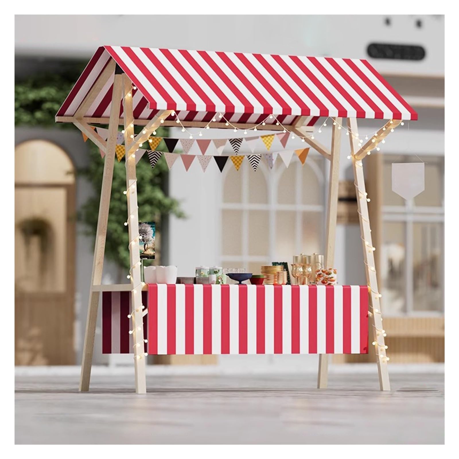 LJYKBFL Folding Mobile Vending Cart with Wheels for Street Food Business, Lightweight and Portable Market Stall
