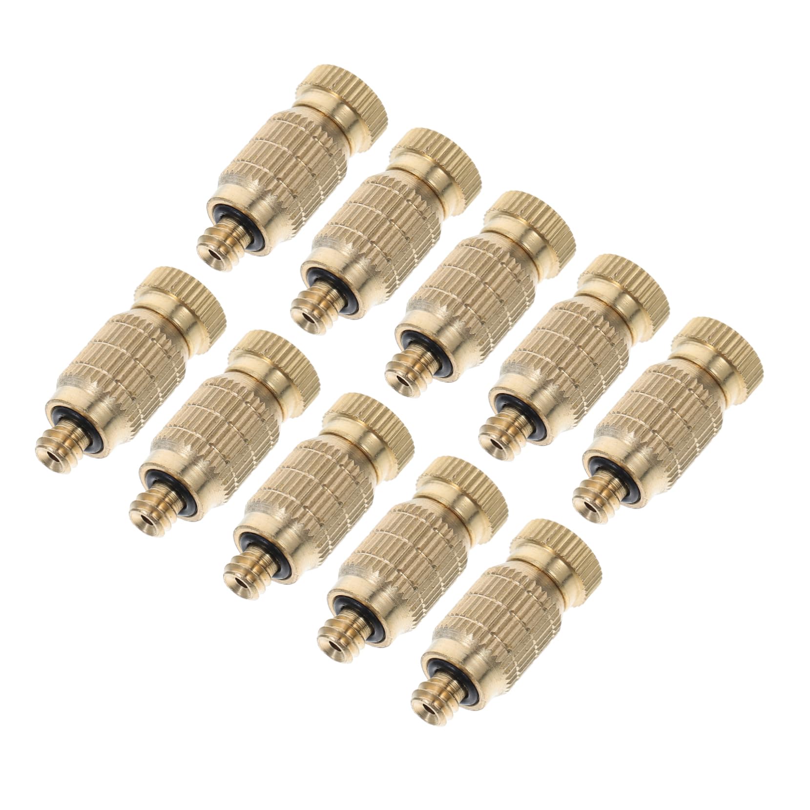 FUNOMOCYA 10pcs Misting Nozzles High Pressure Brass Nozzles for Misting System Garden Accessories