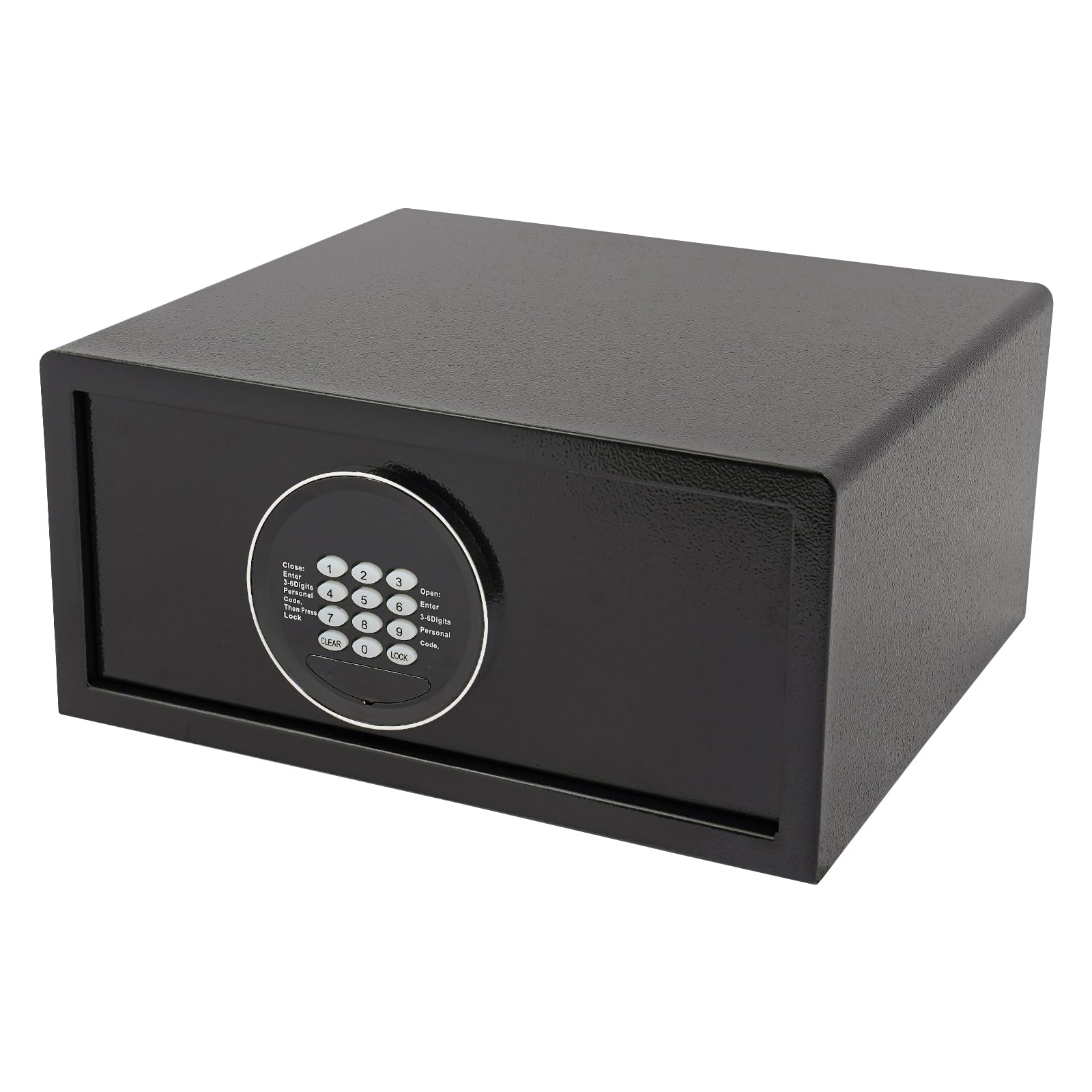 Armario de seguridad de 42 x 37 x 20 cm, caja fuerte para llaves de pared, contraseña personal de 3 a 6 dígitos y contraseña de administrador de 6 dígitos, interfaz USB