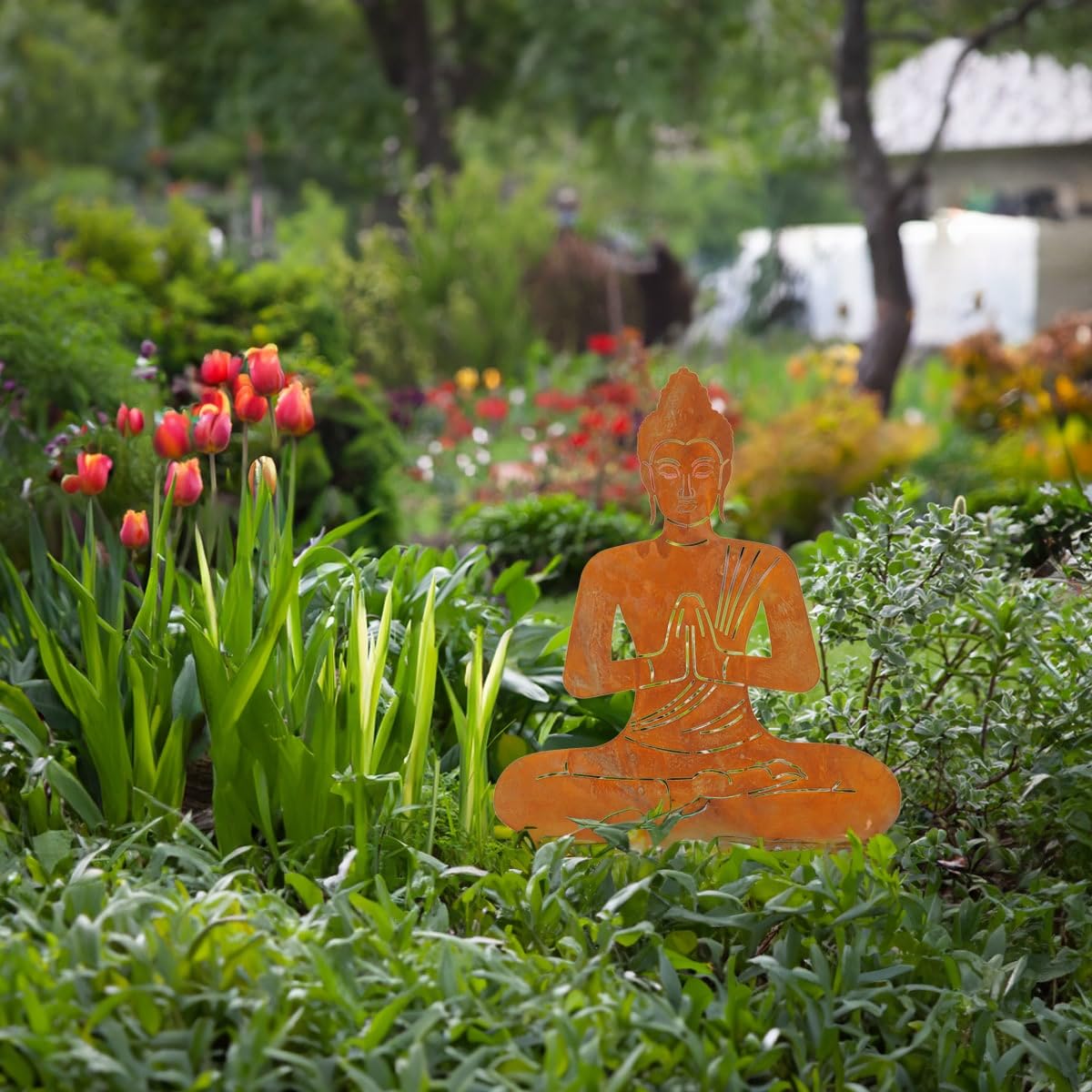 Paon En Métal Résistant Aux Intempéries - Décoration Jardin En Métal Pour L'extérieur - Figurine Paon Debout Pour Terrasse, Balcon, Cour, Pelouse