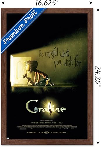 Miniatura 3 de Trends International Coraline - Póster de pared con texto en inglés Be Careful