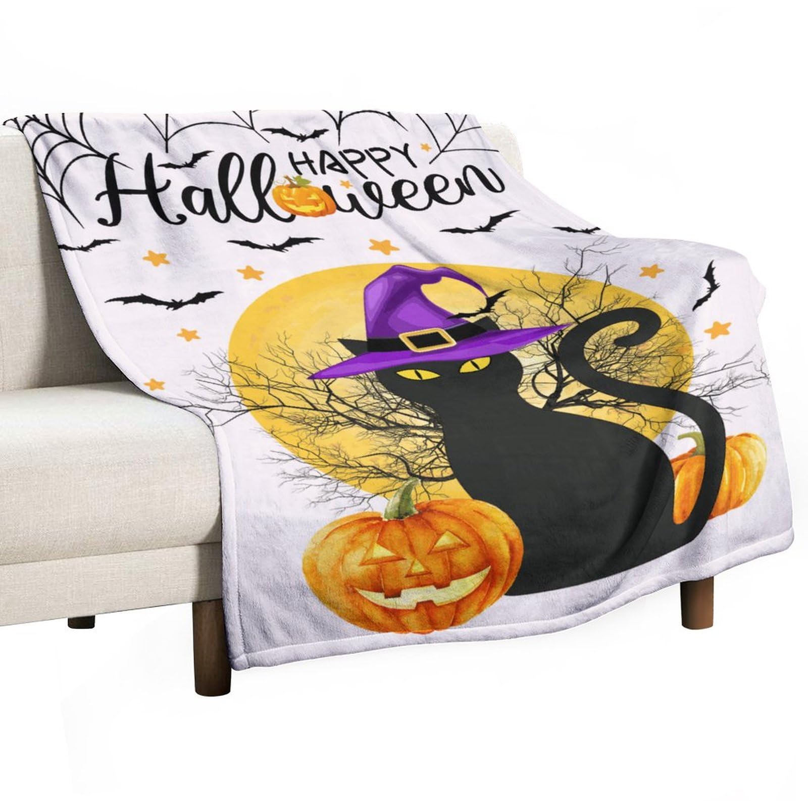 Couverture personnalisée bébés douce nuit de Halloween au salon