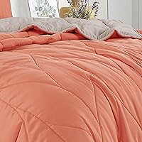 Vista 5 de JABA WPM - Juego de edredón tamaño King, color beige rubor, colcha reversible de 3 piezas, colcha ligera y suave, ropa de cama moderna