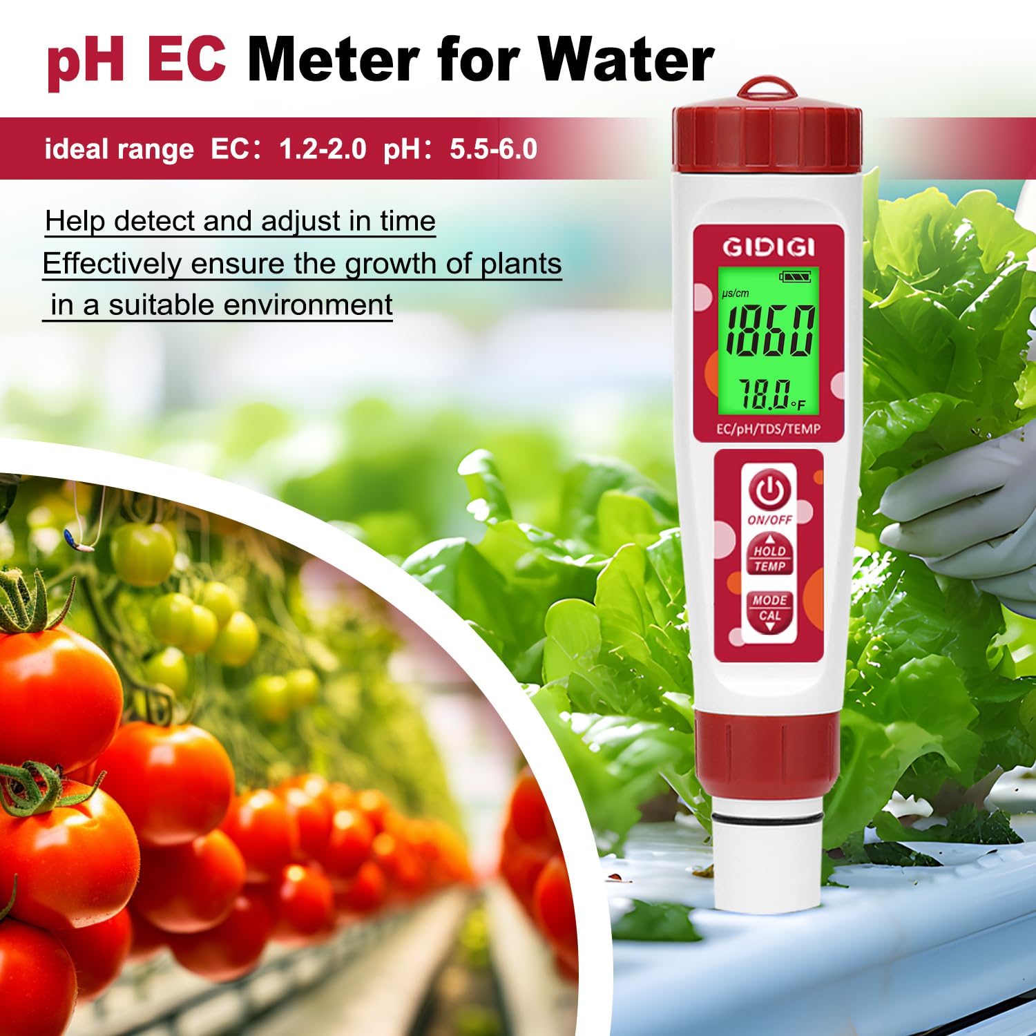pH Meter,Hydroponic pH Tester, Nutrients ppm pH Philippines | Ubuy
